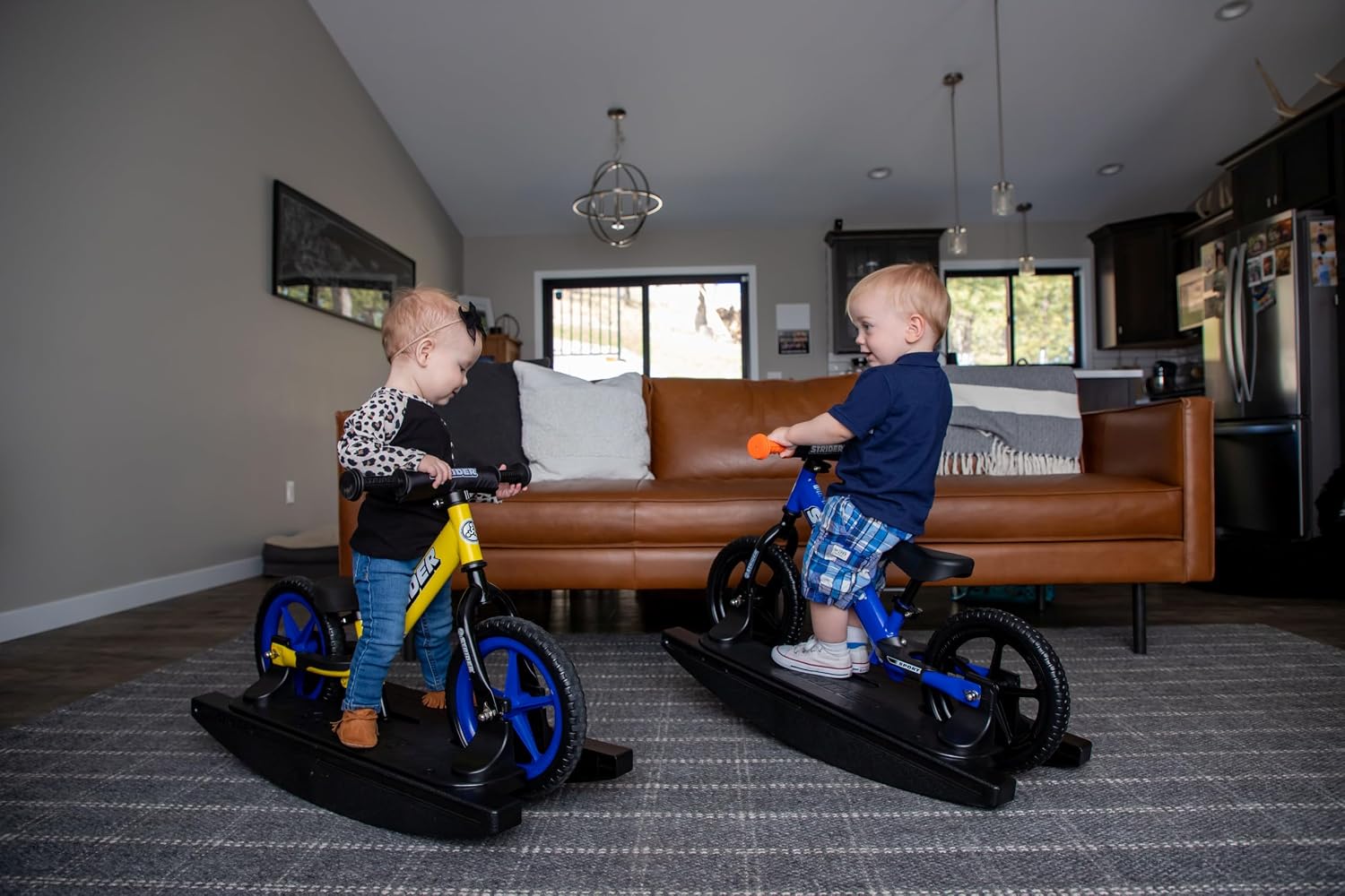 Strider Sport 2-in-1 Rocking Bike, Ages 6 Months–4 Years | For 12 Model, Converts Baby Rocking Toy to Toddler Balance Bike, Tool-Free Adjustments, Wide and Stable Base, Durable Plastic
