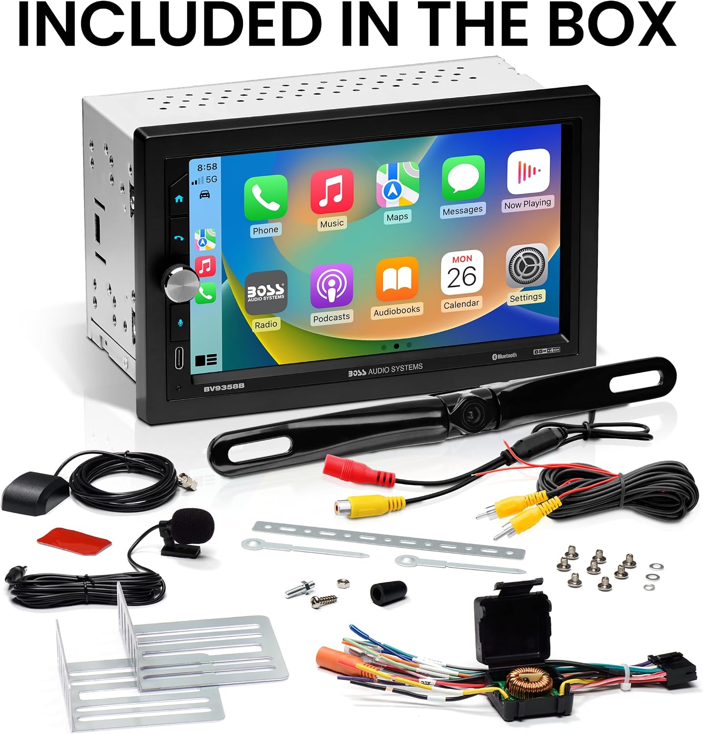 BOSS Audio Systems BV9364B Car Stereo, Hands-Free Calling, Double DIN