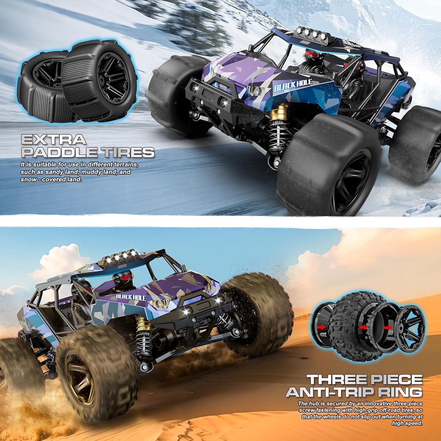 RC Cars for Adults & Boys, 1:14 Desert 4WD Off-Road RC Truck High Speed 40 km/h