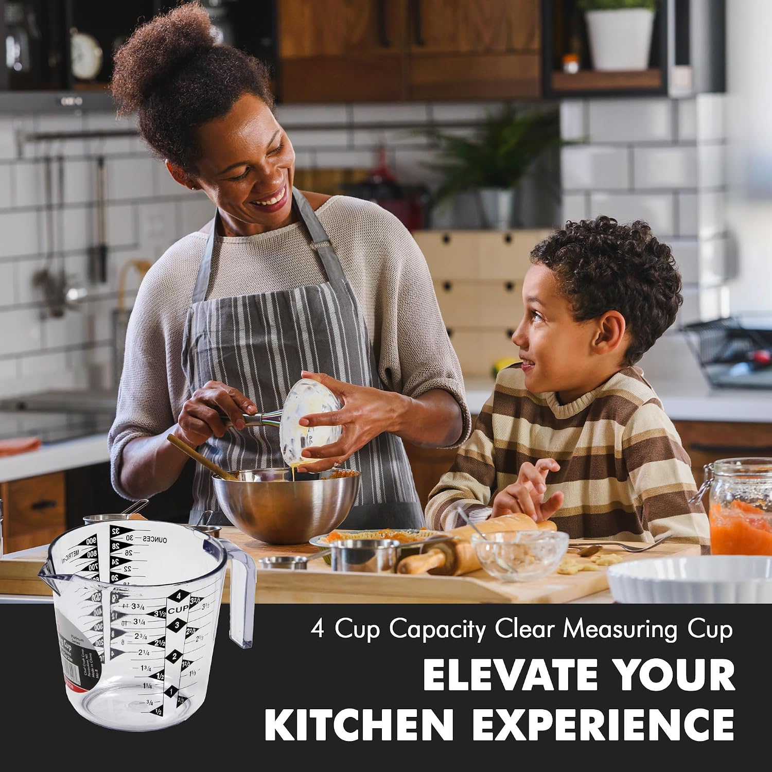 Chef Craft Select Plastic Measuring Cup, 2 Cup, Clear