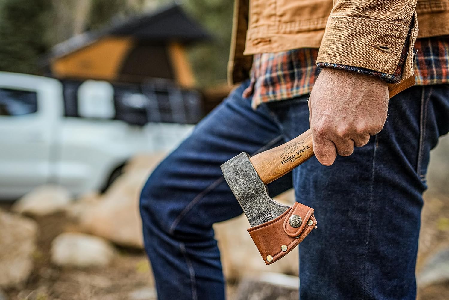 1844 Helko Werk Germany Traditional Hessen Woodworker Felling Axe (13563) | Made in Germany Hand Forged Felling Axe and Cutting Forest Axe for Felling Trees Head 2-3/4 lbs, Handle 28 inches