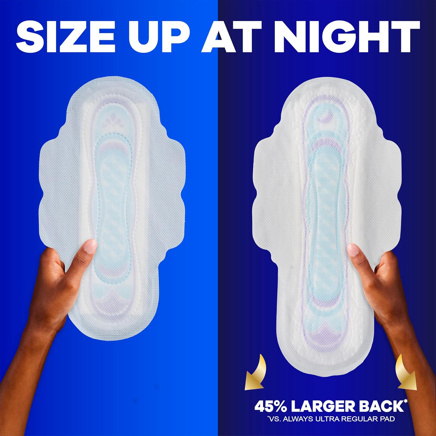 Always Ultra Thin Feminine Pads with Wings for Women, Size 3, Extra Long Super Absorbency, Unscented, Up to 100% Leak-Free Protection, 84 Count Total