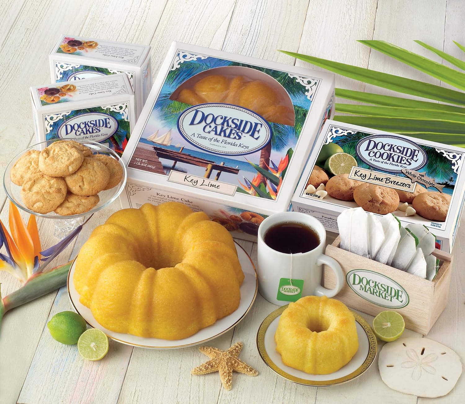 Dockside Market Tropical Mini Sampler Cakes - All natural- Fruit Cakes Combo perfect for Birthday, Gift Basket