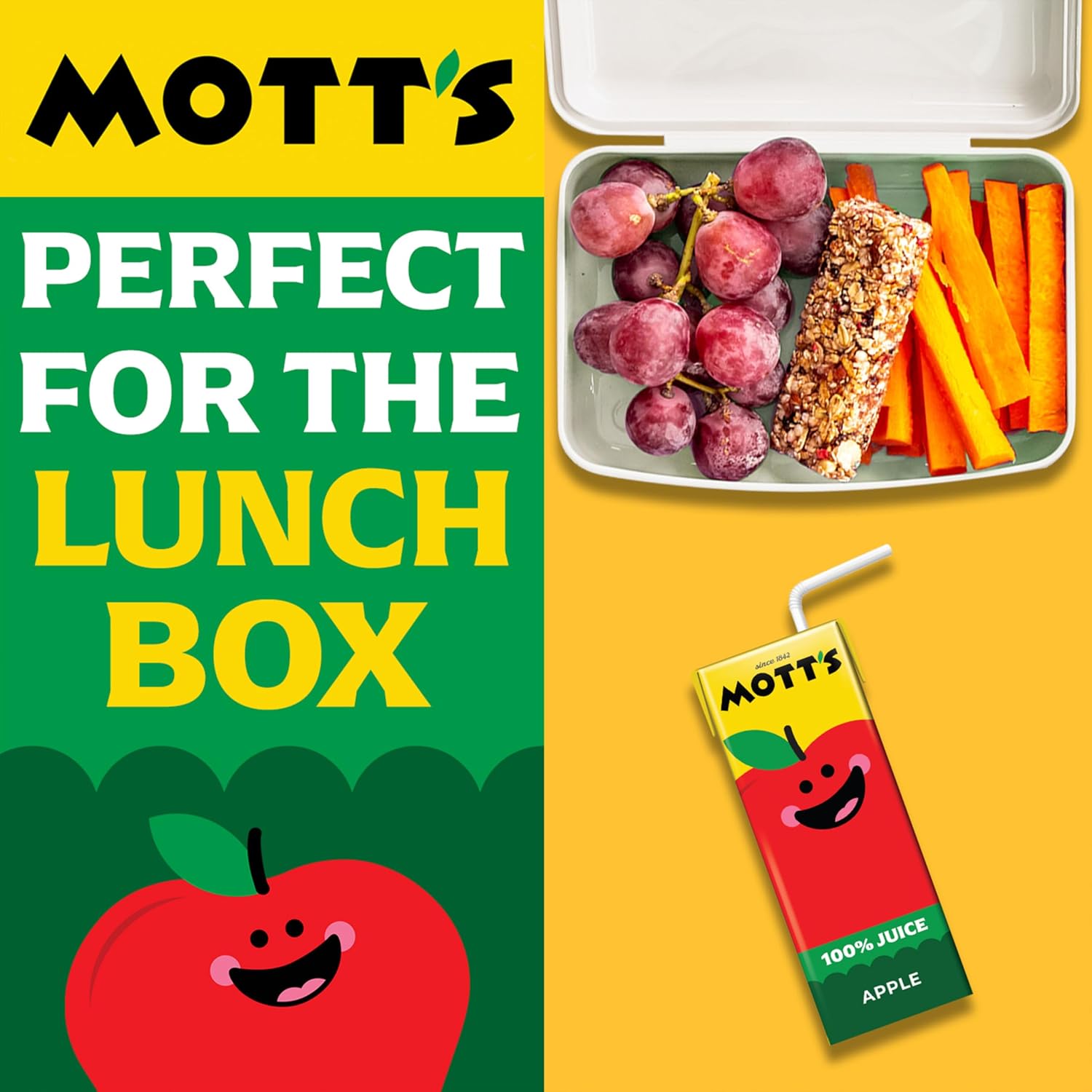 Mott's 100% Original Apple Juice, 6.75 Fl Oz Boxes, 32 Count (4 Packs Of 8), 2 Servings Of Fruit, 100% Fruit Juice, Gluten-free, Caffeine-free, Kosher, Contains No Artificial Colors Or Sweeteners