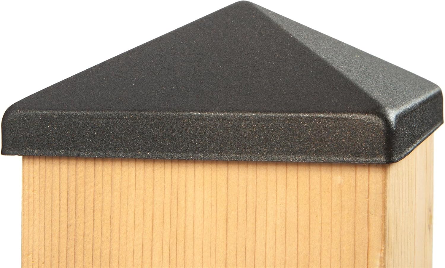 6x6 Apex Pyramid Post Cap - Matte Bronze (5 1/2" x 5 1/2") for Deck and Fence Posts