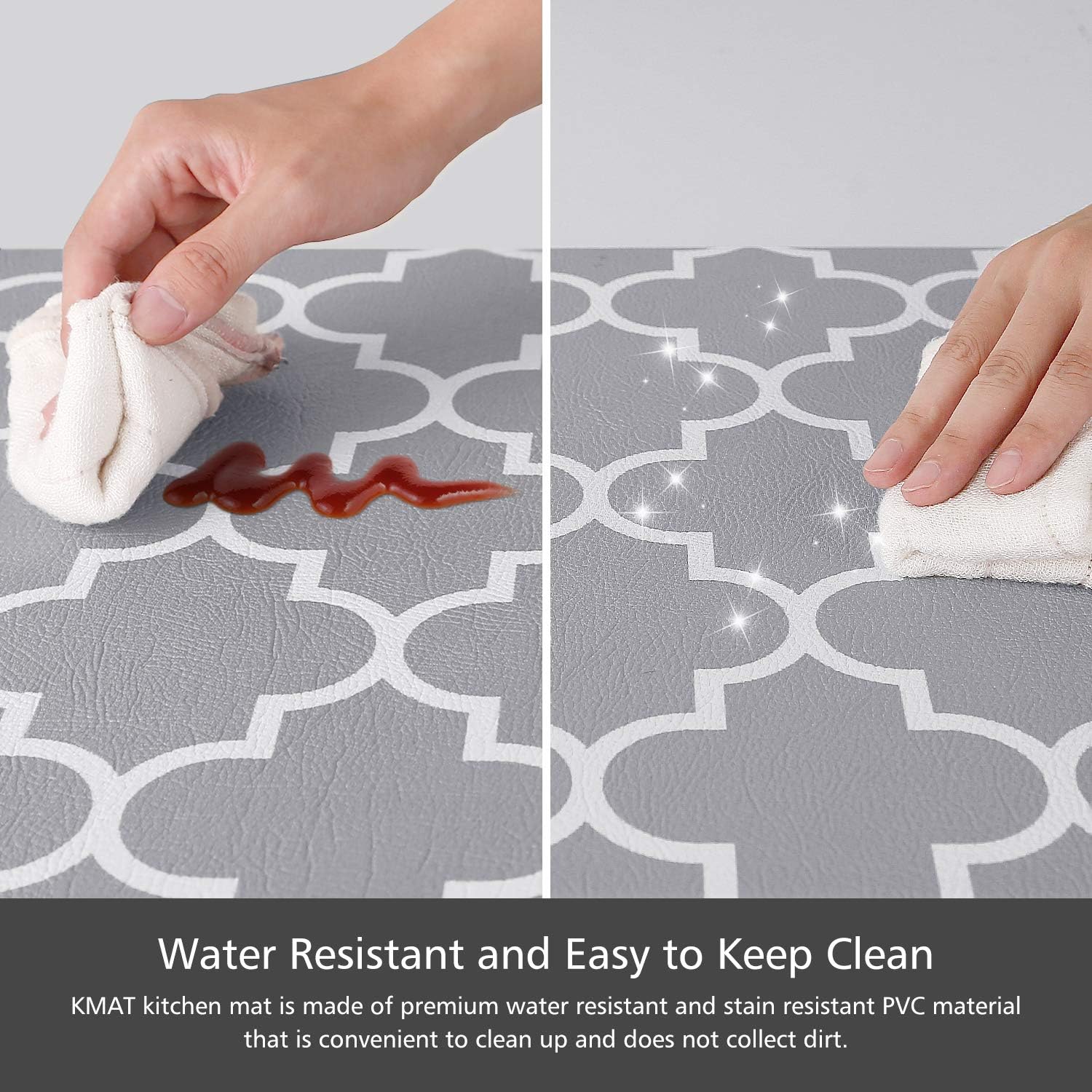 KMAT Kitchen Mat Set of 2,Cushioned Anti-Fatigue Kitchen Mats for Floor