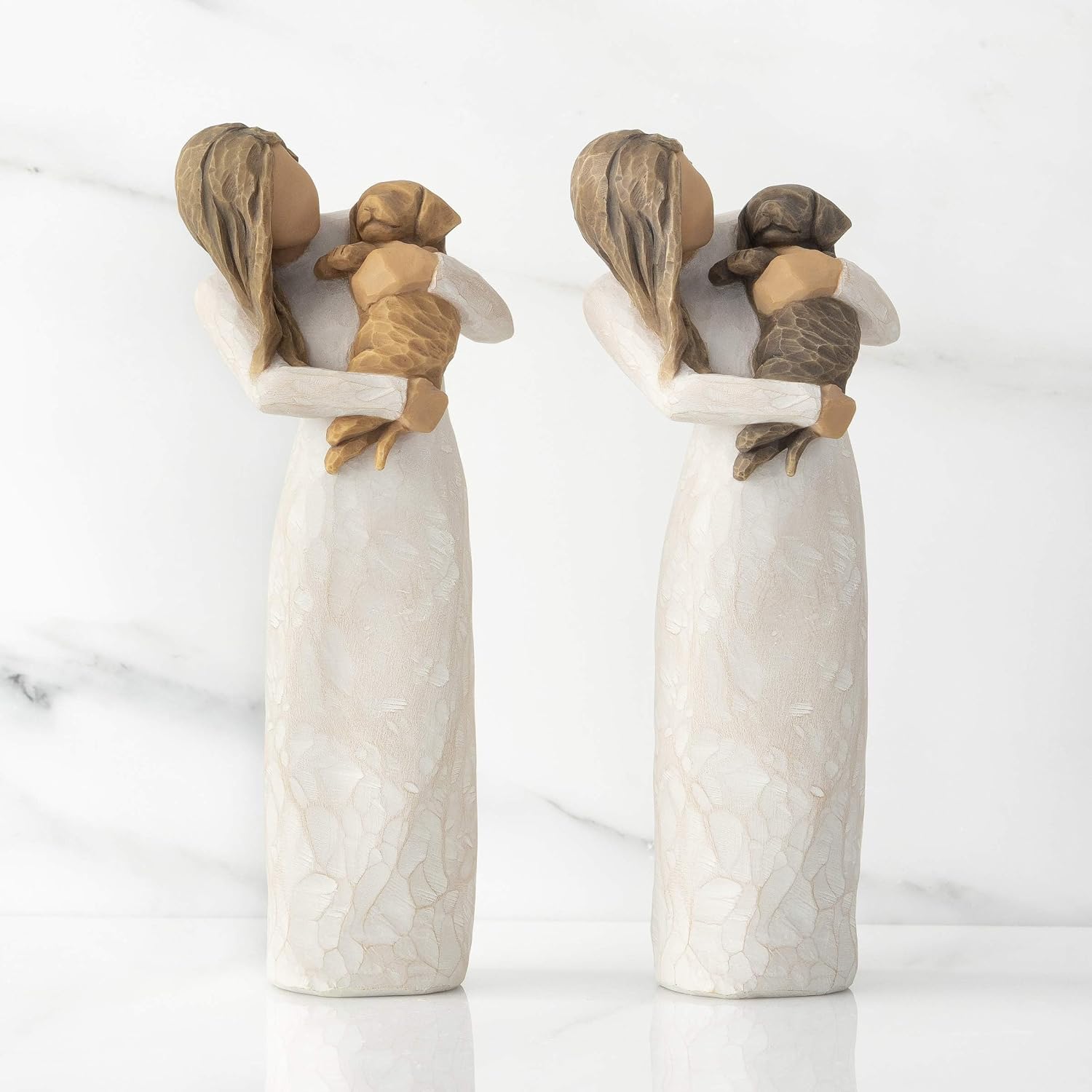 Willow Tree Love My Dog (Light), Sculpted Hand-Painted Figure | Cast from a Susan Lordi Original Carving, Gift for Dog Lovers, Celebrates the Loving Bond Between People and Their Dogs