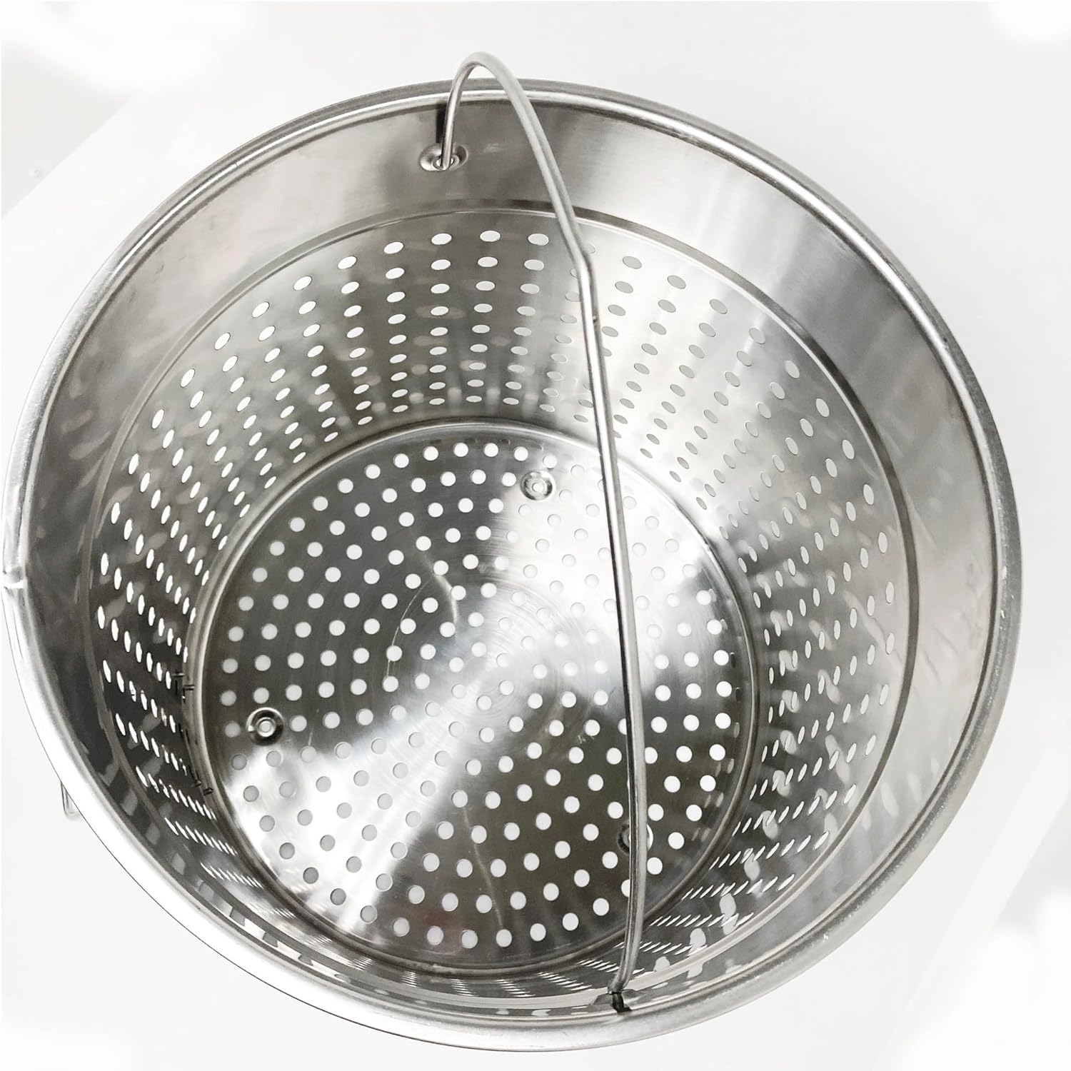 Bayou Classic 1124 24-qt Stainless Stockpot w/Lid And Basket Includes Vented Lid Perforated Stainless Steel Basket Perfect For Steaming Boiling and