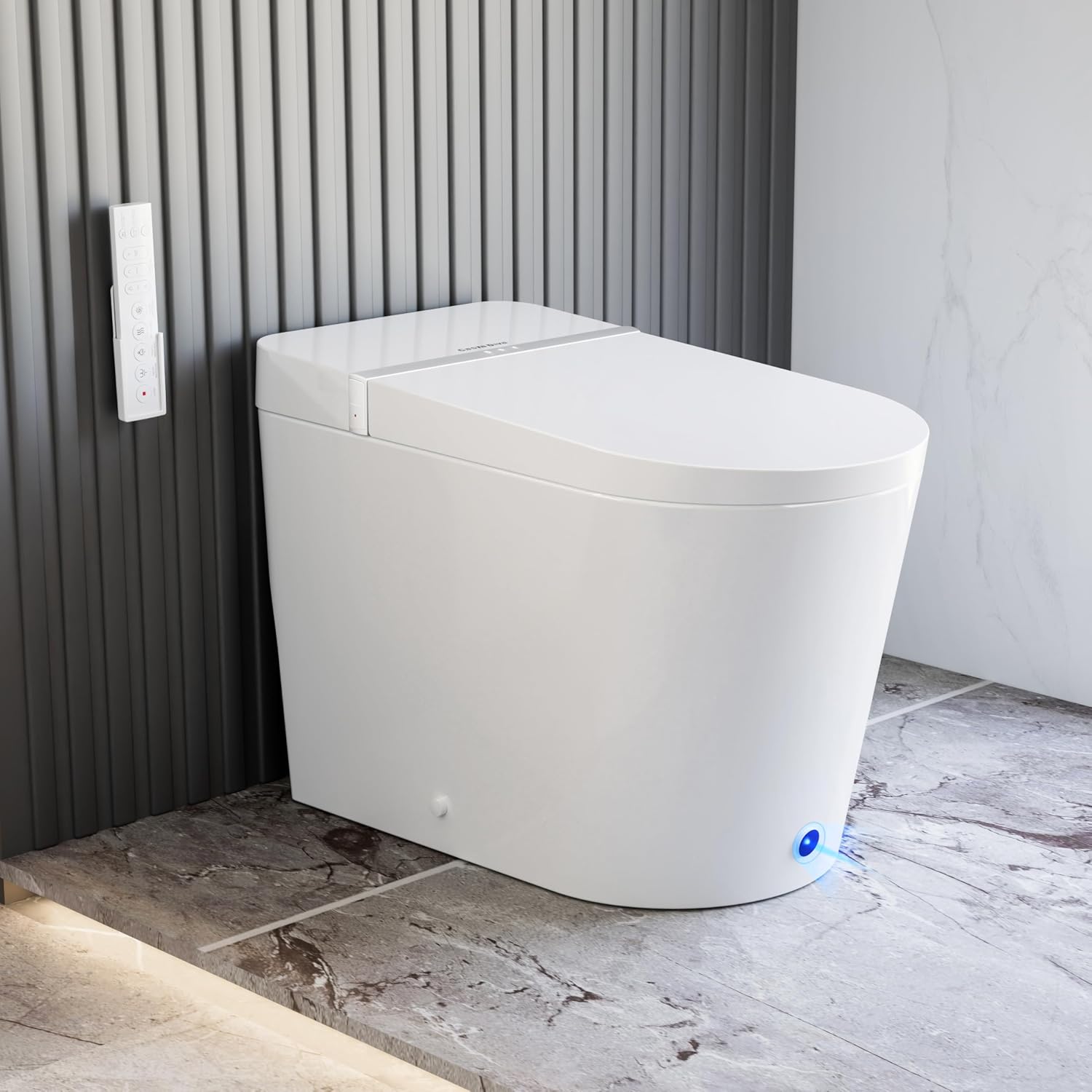 ADA Smart Toilet Bidet with Auto Open Close Heated Seat(K050Pro) | Bidet Toilet with Tank, 1000g MaP Quiet Flush, Comfort ADA Seat, Foam Shield, Dryer, Foot Sensor, Auto & Blackout Flush