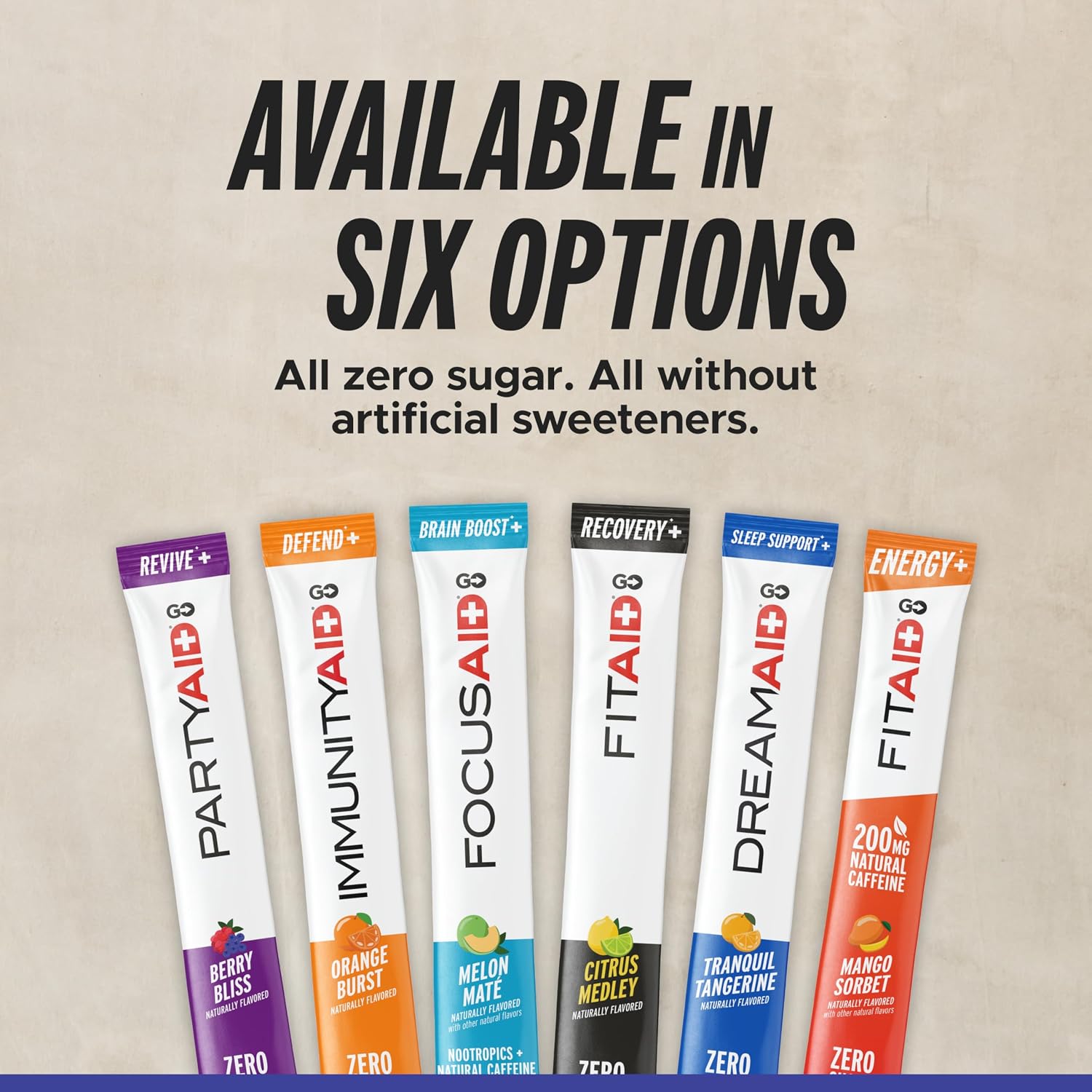 LIFEAID IMMUNITYAID GO Zero Sugar Hydration Packets (14 Packets)