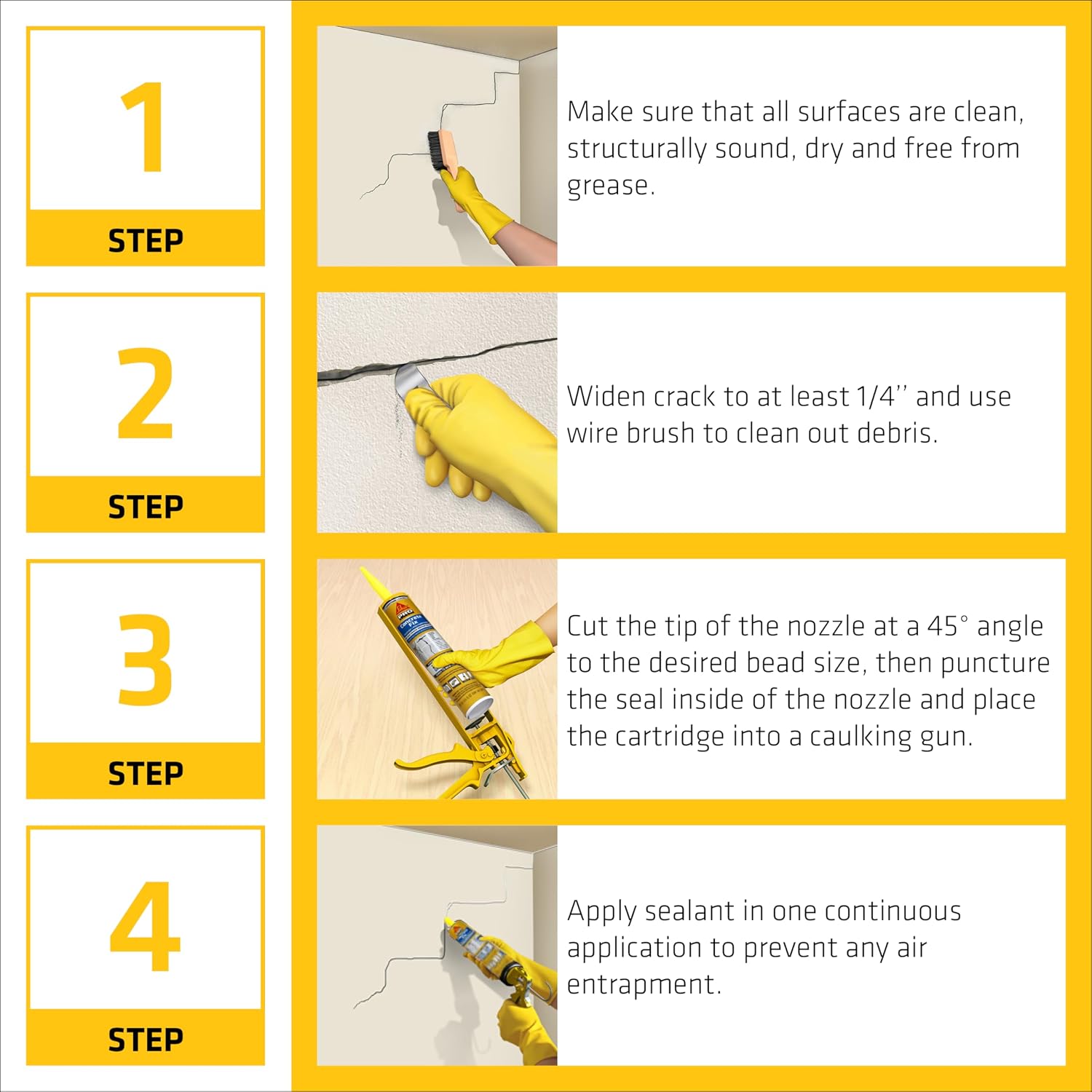 SIKA - Sealant - Sikaflex Concrete Fix - Limestone - Elastic sealant for Cracks and Joints - Paintable Polyurethane - 10.1 fl oz