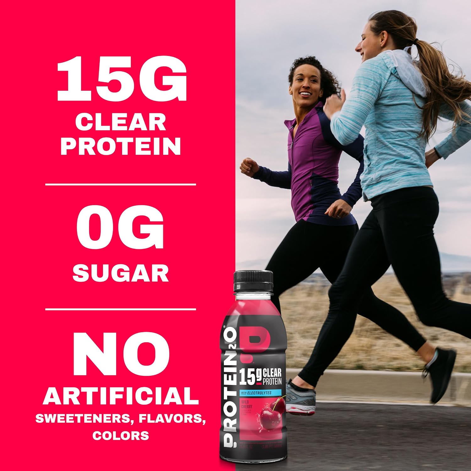 Protein2o 15g Whey Protein Infused Water, Peach Mango, 16.9 Oz Bottle (Pack of 12)