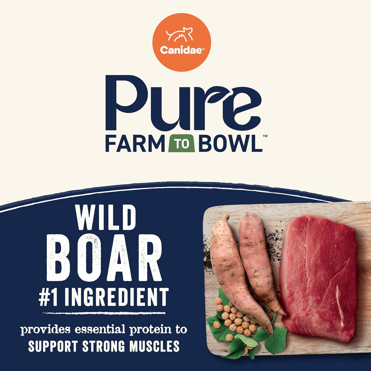 Canidae Pure Farm to Bowl Dry Dog Food - Balanced Nutrition for Adult Dogs - Limited Ingredient Formula - Grain, Wheat & Soy-Free - 22 lb - Wild-Caught Salmon & Sweet Potato Recipe