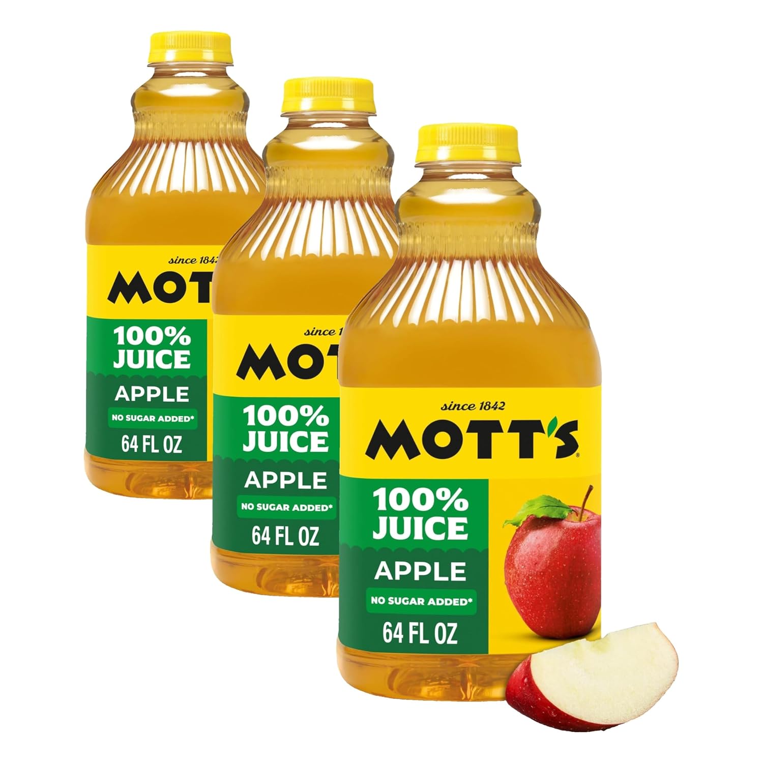 Mott's 100% Original Apple Juice, 64 Fl Oz Bottle (Pack Of 8), 2 Servings Of Fruit Per Cup, 100% Fruit Juice, Gluten-free, Caffeine-free, Kosher, And Contains No Artificial Colors Or Sweeteners