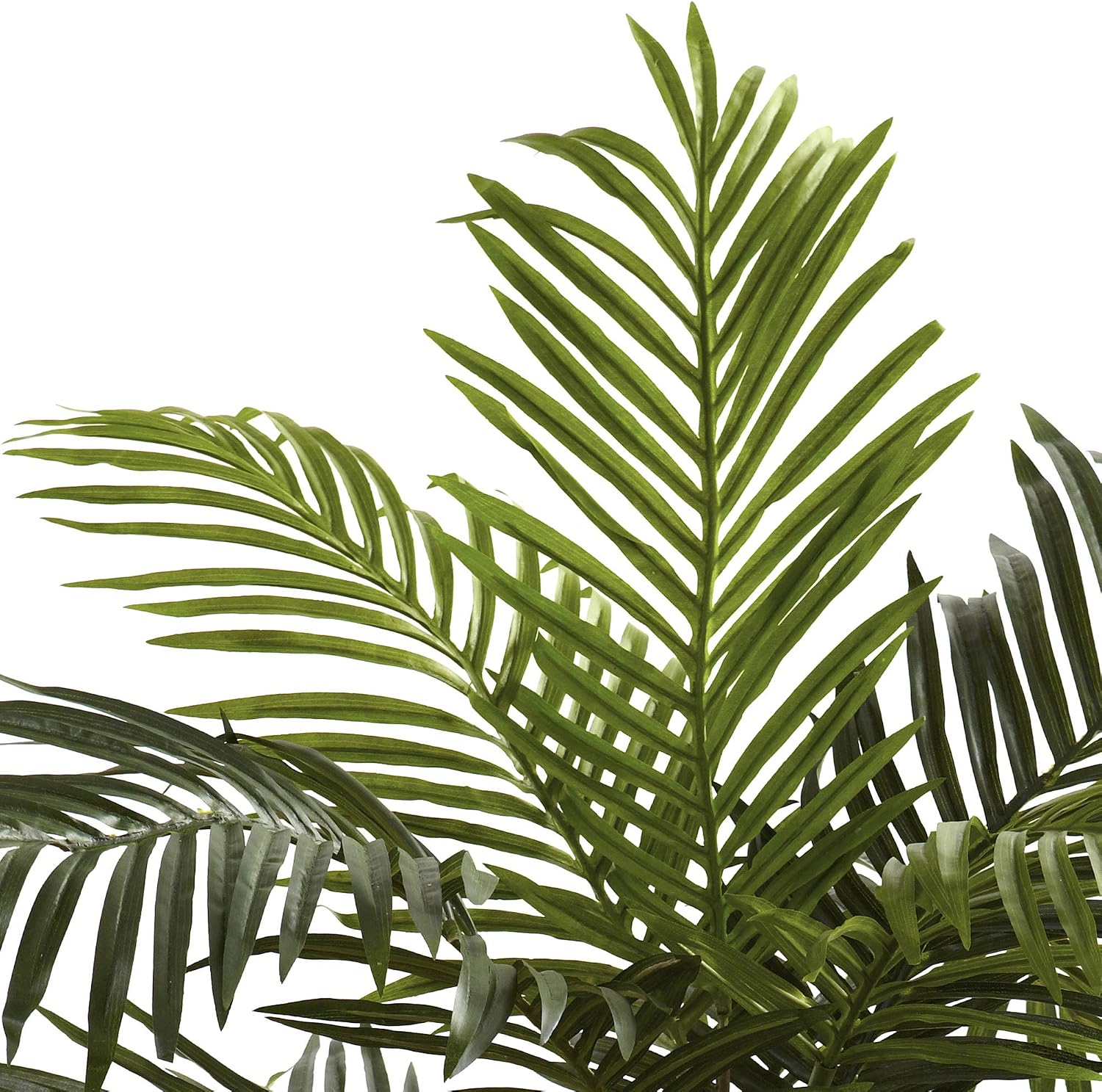 Nearly Natural 4 ft Artificial Golden Cane Palm Tree with Nursery Pot | Double-Stalk, Lush Realistic Foliage, Indoor Faux Palm Plant, Living Room Decor, Perfect Tropical Decoration