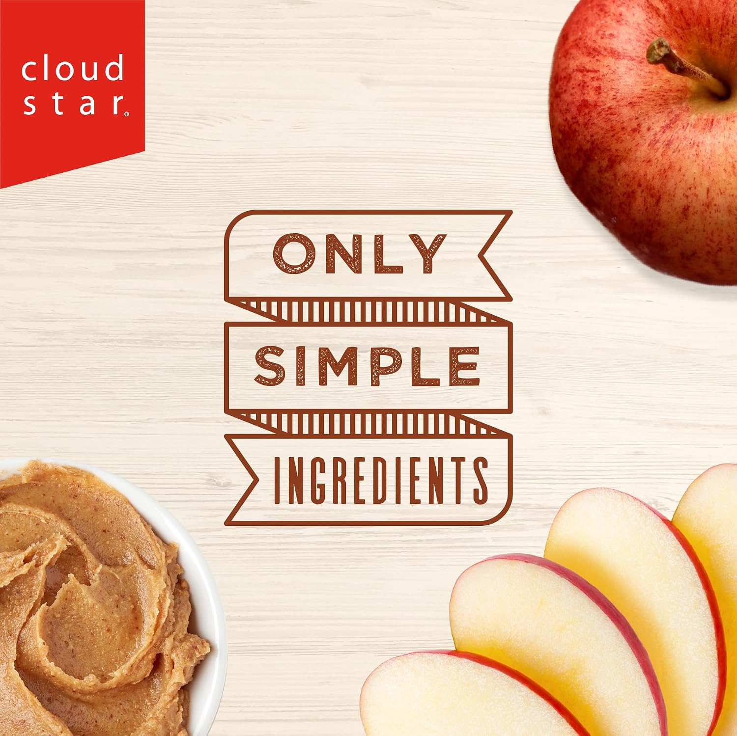 Cloud Star Wag More Bark Less - Dog Treats - Crunchy Biscuits - Grain Free Peanut Butter & Apples - 14 oz Box