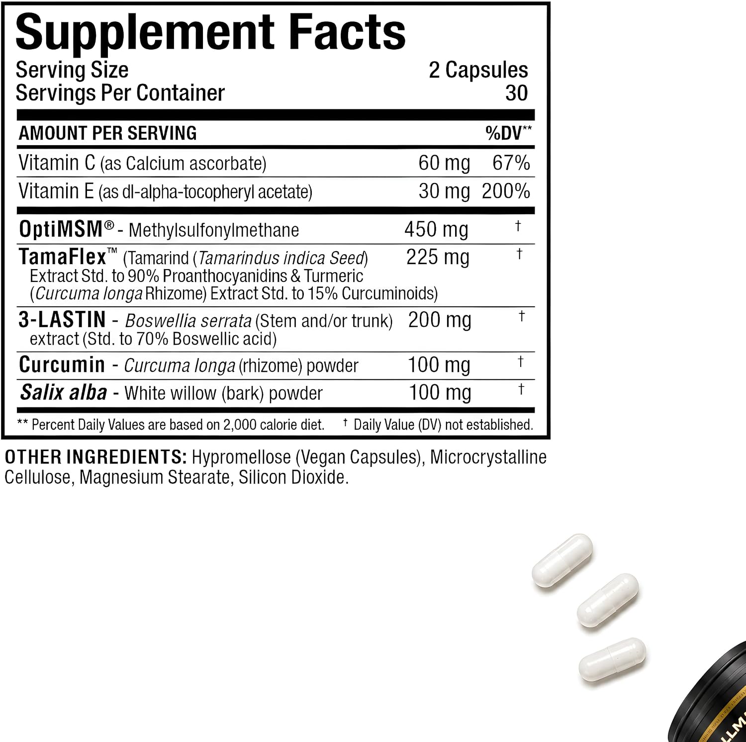 ALLMAX Advanced AllFlex Joint Support Capsules, 60 Count, 30 Servings
