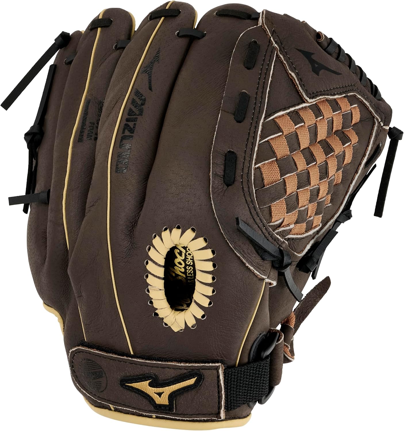 Mizuno Prospect PowerClose Youth Baseball Glove Series I V-Flex Notch I Parashock Palm Pad I Buttersoft Palm Liner