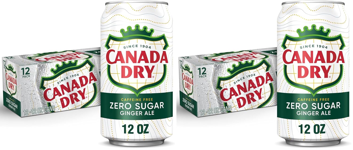 Canada Dry Ginger Ale Soda, 12 fl oz cans, 12 pack