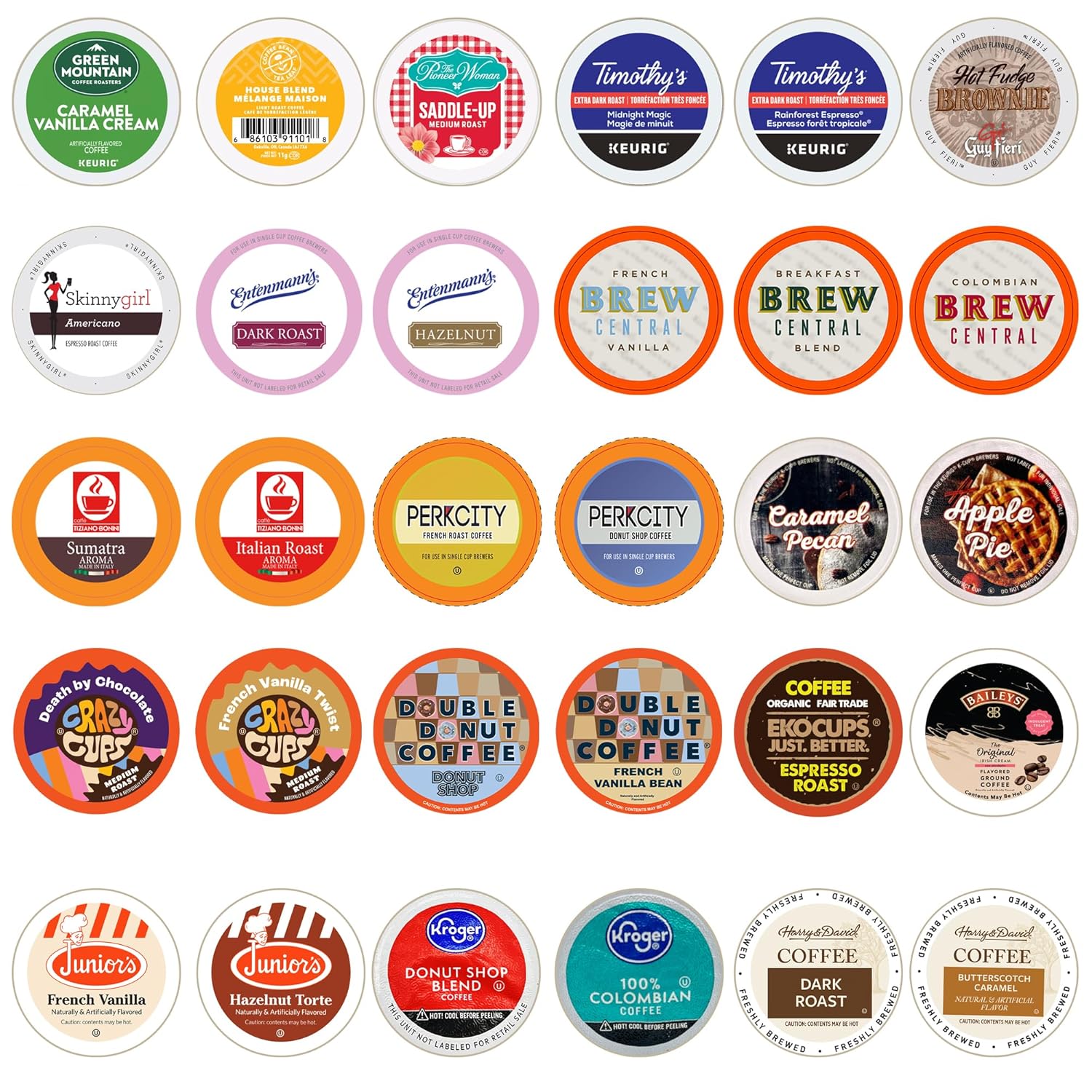 Crazy Cups Seasonal Premium Hot Chocolate Single Serve Cups for Keurig K Cup Brewers Variety Pack Sampler, 40 Count
