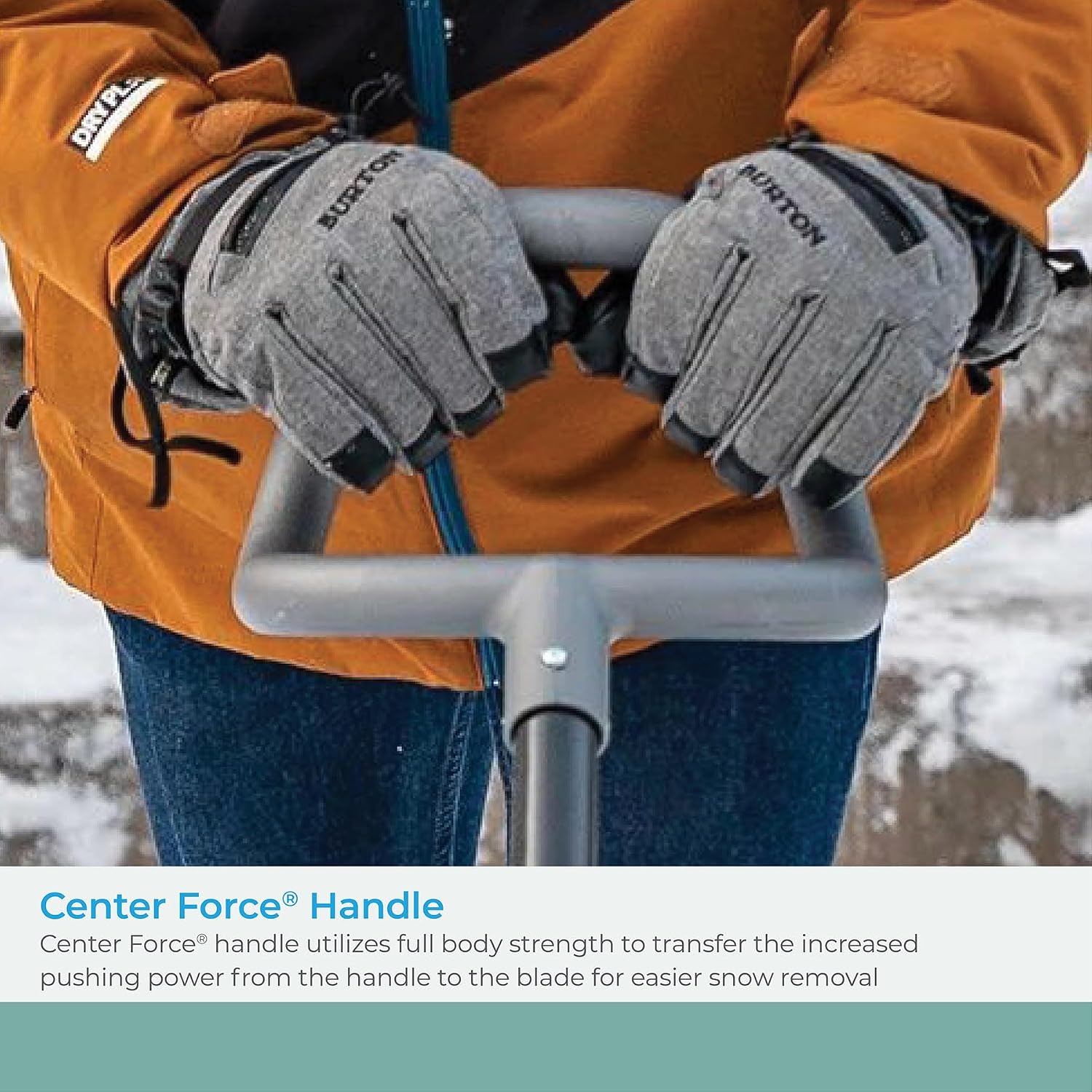 Suncast 36" Snow Pusher with Steel Core Shade and Non-Stick Blade Surface