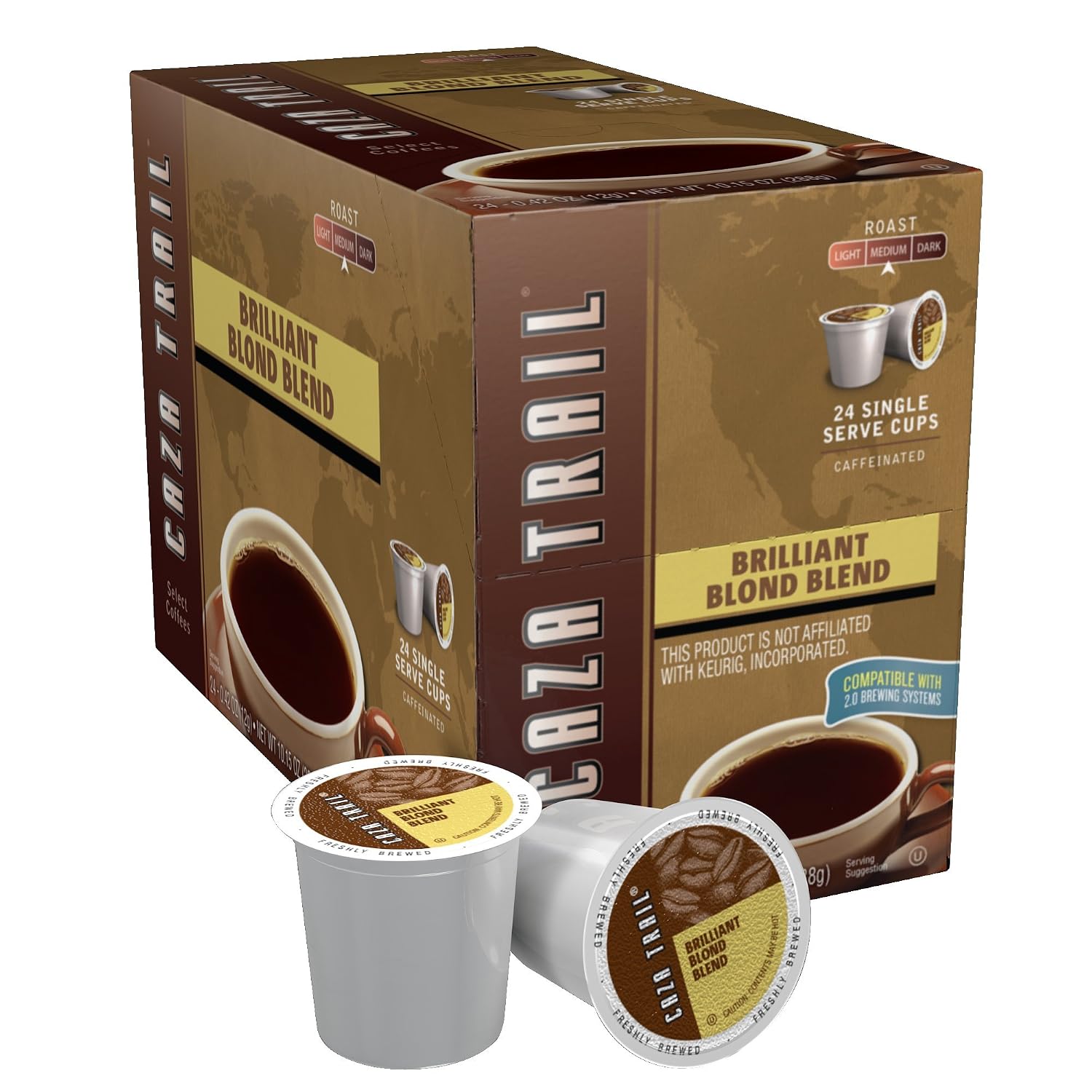 Caza Trail Coffee, Kona Blend, 100 Single Serve Cups