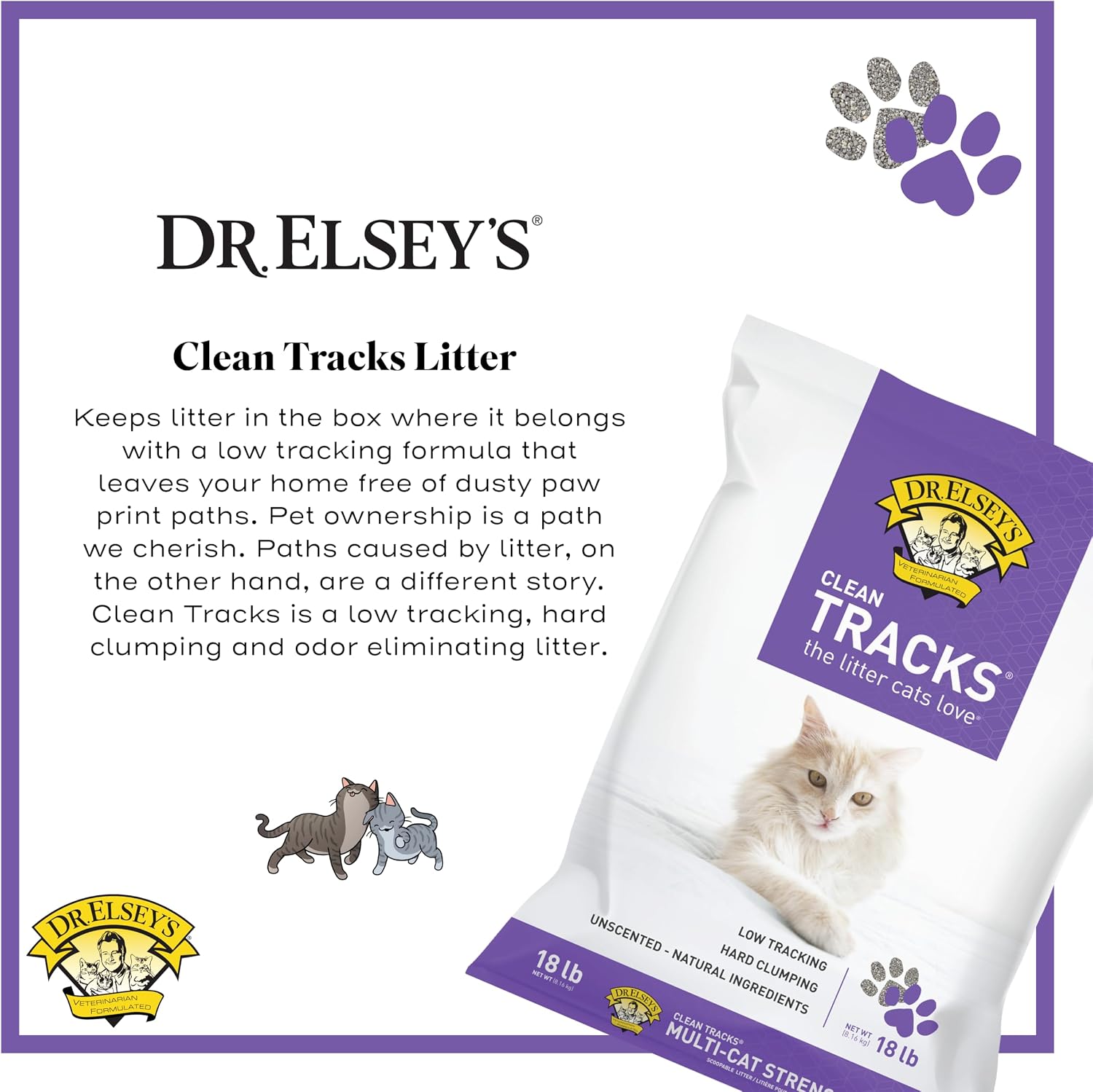 Dr. Elsey's® Clean Tracks Clumping Clay Cat Litter 40 lb. Bag