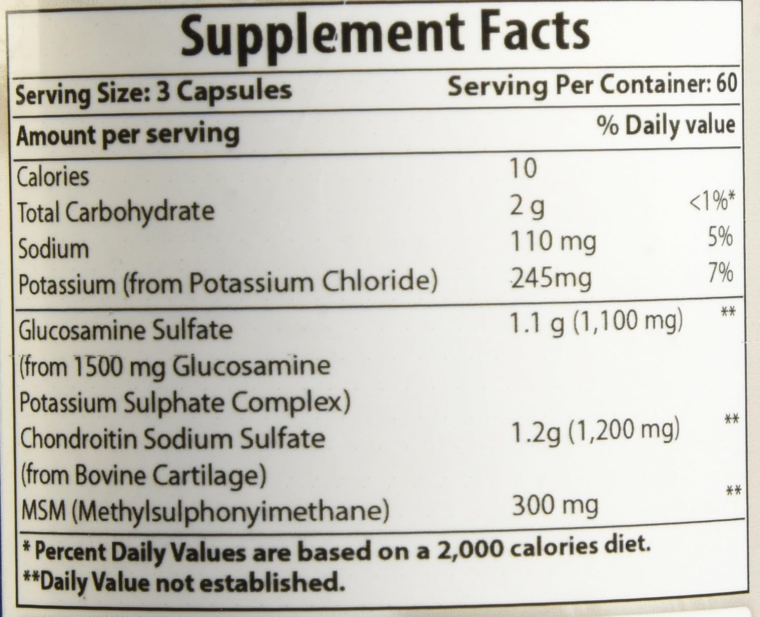 Best Naturals Glucosamine Chondroitin and MSM (Non-GMO) - Promotes Joint Health - 180 Count