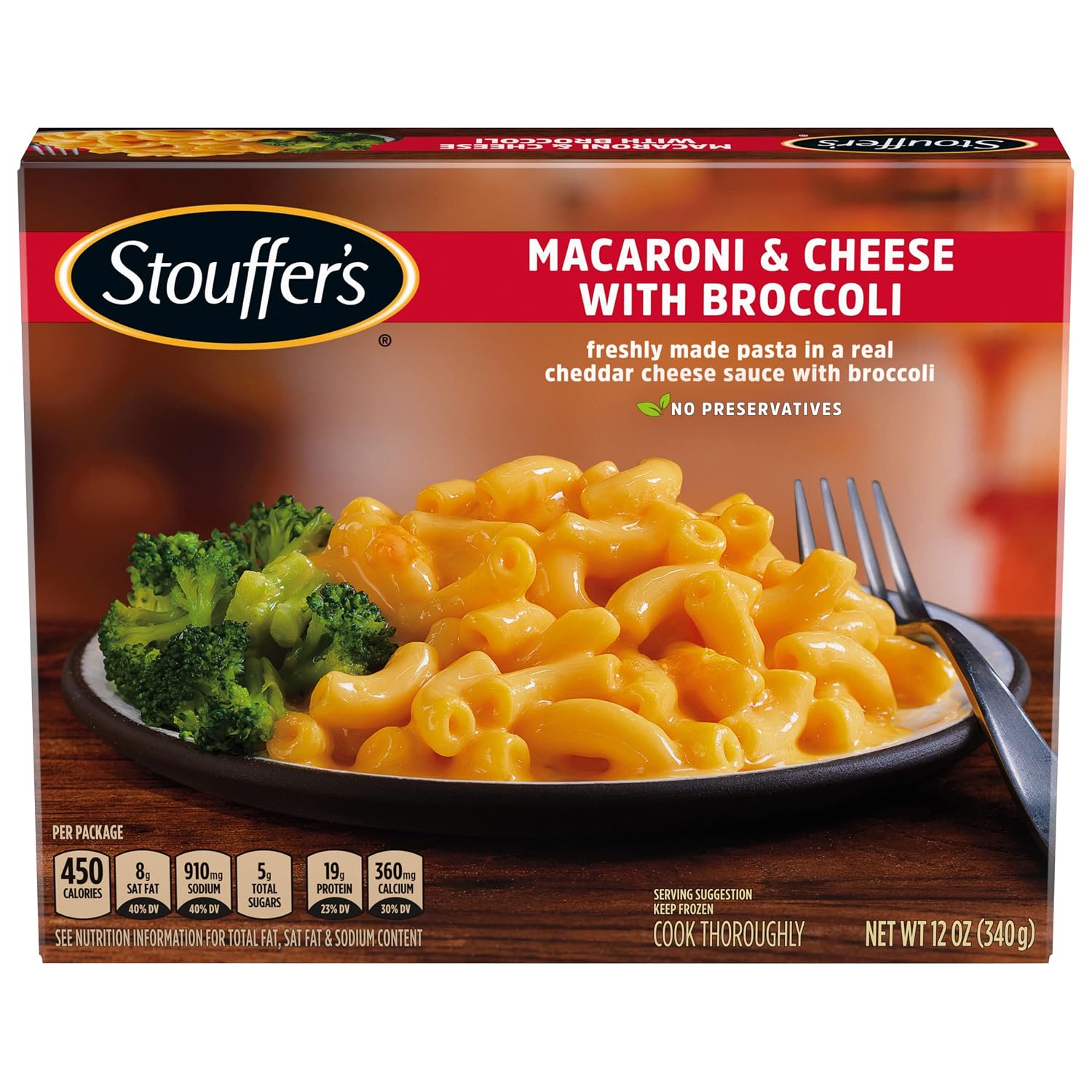 Stouffer's Macaroni & Cheese with Broccoli, Single Serve Frozen Meal