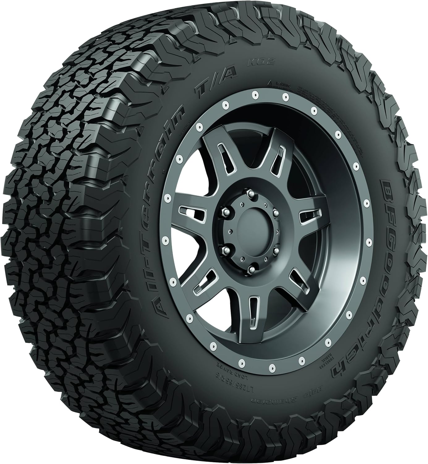 BFGoodrich All Terrain T/A KO2 Radial Car Tire for Light Trucks, SUVs, and Crossovers, LT265/70R16/E 121/118S | Light Truck All Terrain All Weather Traction 121/118S Rated E (10 Ply) Radial Construction Outlined Raised White Letters Tire