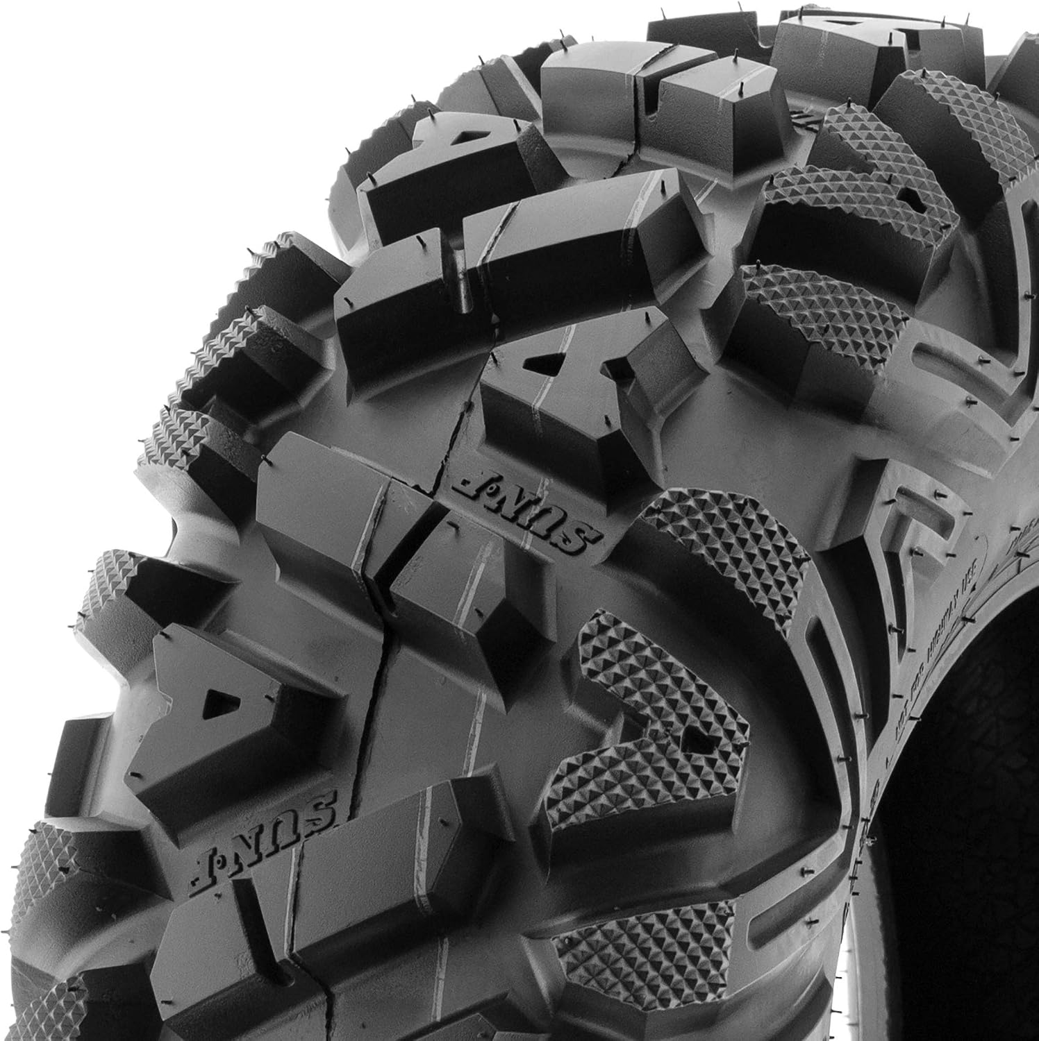 SunF ATV Tires 25x10-12 UTV Tire 25x10x12 All Terrain Off-Road Mud Tires, 6 Ply Tubeless