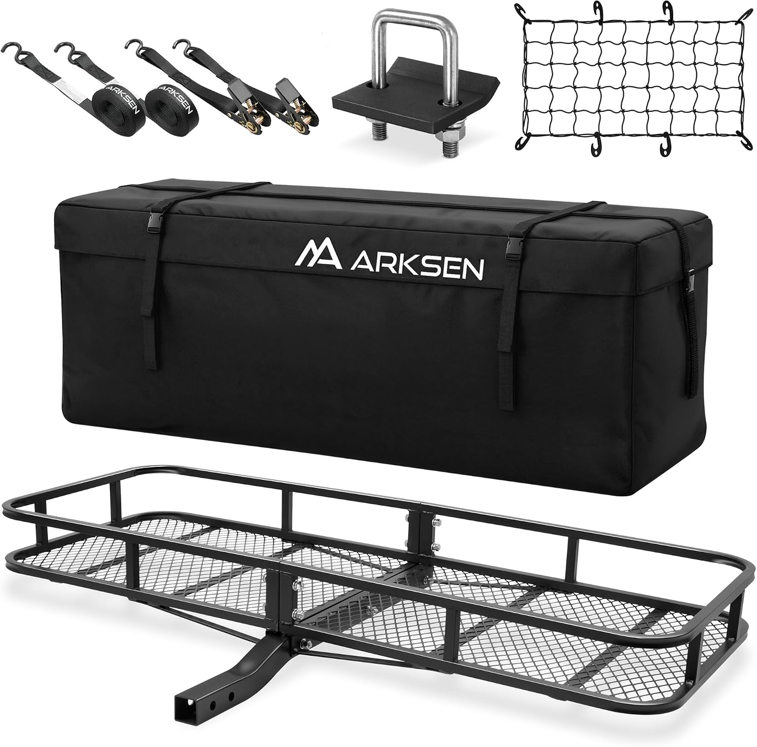 ARKSEN 60" x 23" x 5.5" Hitch Cargo Carrier, 500 Lbs Capacity Luggage Rack