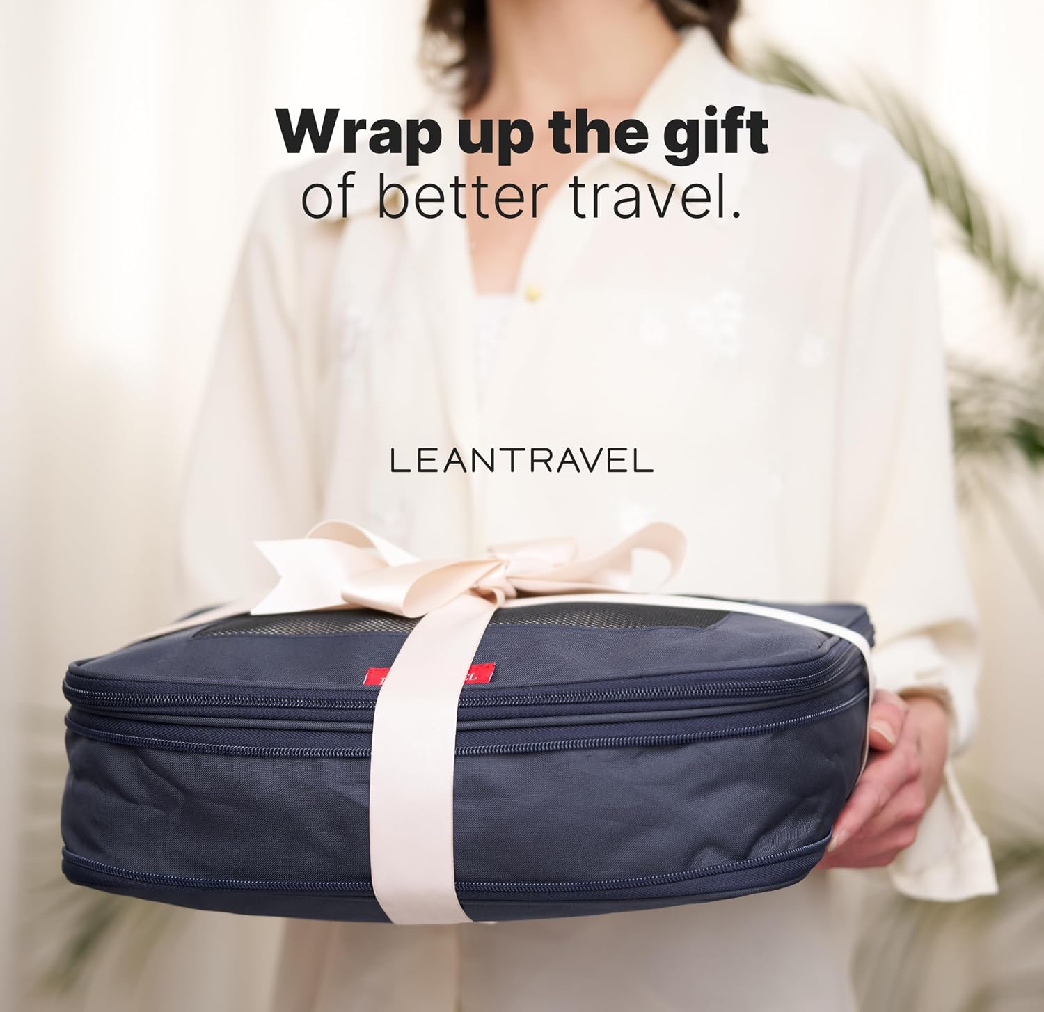 LeanTravel Premium Compression Packing Cubes for Travel - Suitcase Organizer Bags with Double Zipper & Breathable Mesh Panel - Space Saving Carry On Luggage Essentials (6-Pack, Grey)