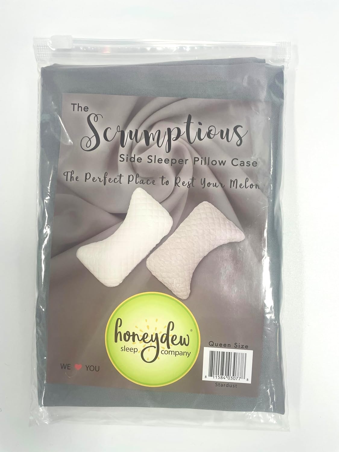 Honeydew Queen Side Pillow Case - Fits The Scrumptious and Essence Curved Pillows for Side Sleeping - Comfortable and Soft Cooling Viscose Made from