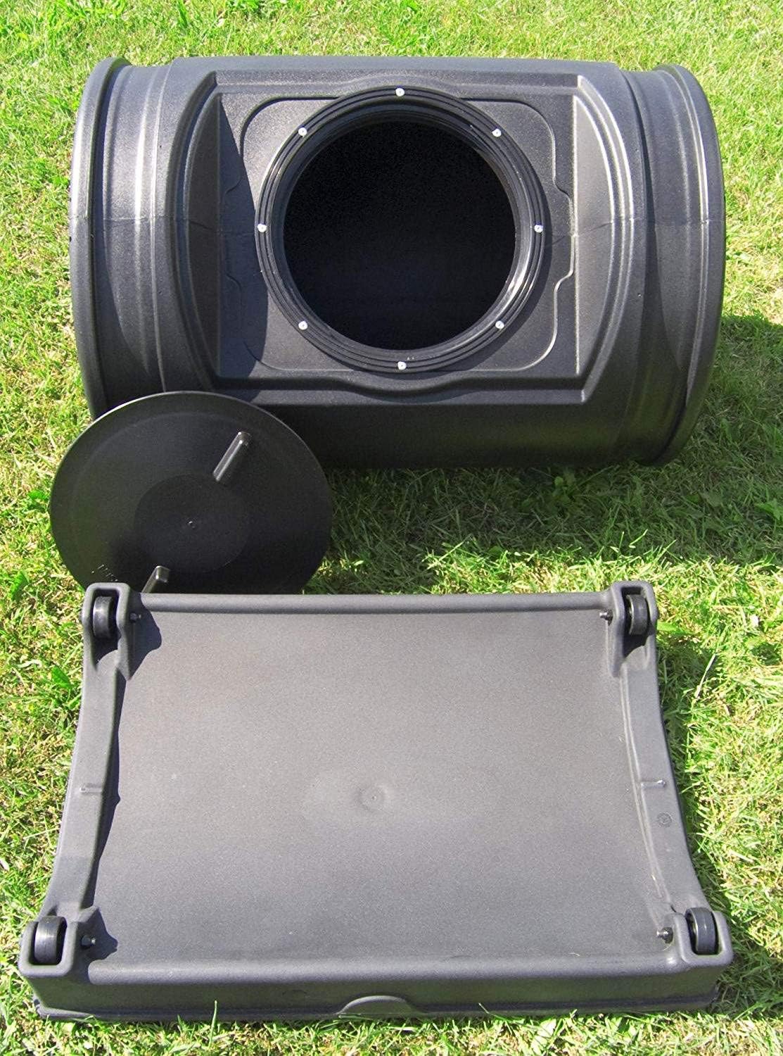 Compost Wizard Jr. Tumbler, 7 Cubic Foot Capacity | Large Rotating Composter Bin, Holds 50 Gallons - Single Chamber Compost System for Gardening, Yard