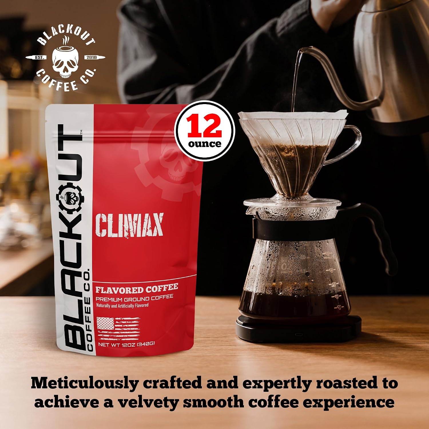 Blackout Coffee Blueberry Crumble Ground Coffee, Medium Roast, 12 oz