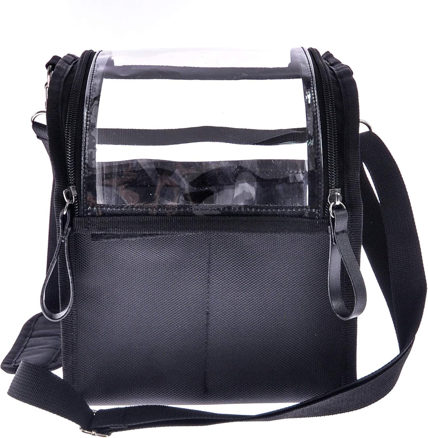 Trave Medium Makeup Brush Buddy Makeup Brush Holder Bag Cosmetic Kits Beauty Accessories Storage Organizer Bag with 4 Dividers & Shoulder Straps
