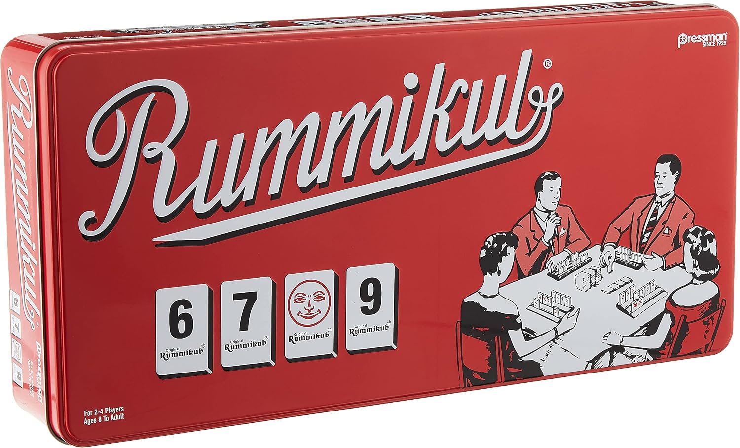 Pressman Rummikub Game in Retro Tin, Red