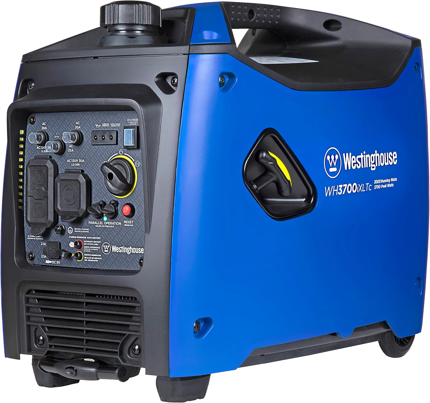Westinghouse 5000 Peak Watt Super Quiet Portable Inverter Generator, Remote Electric Start with Auto Choke, Wheel & Handle Kit, RV Ready, Gas Powered, Parallel Capable