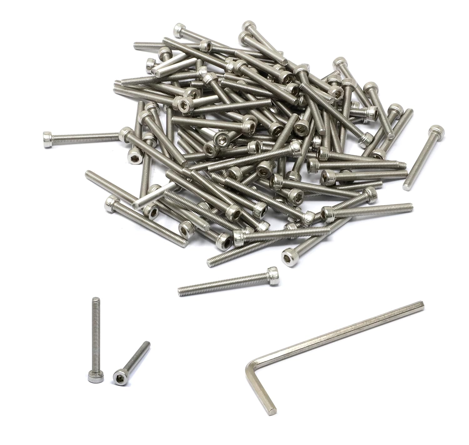 iexcell 20 Pcs M8 x 30/35/40/45/50 mm Stainless Steel 304 Hex Socket Head Cap Screws Bolts Assortment, Fully Threaded