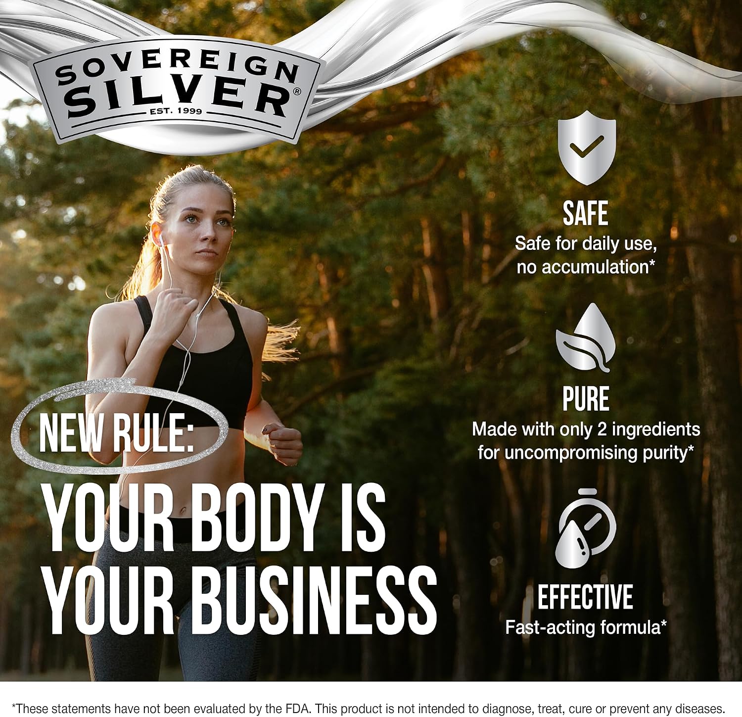 Sovereign Silver Immune Support, Colloidal Silver, 4 fl oz (118 mL) | Bio-Active Silver Hydrosol, 10 ppm, Liquid Dropper