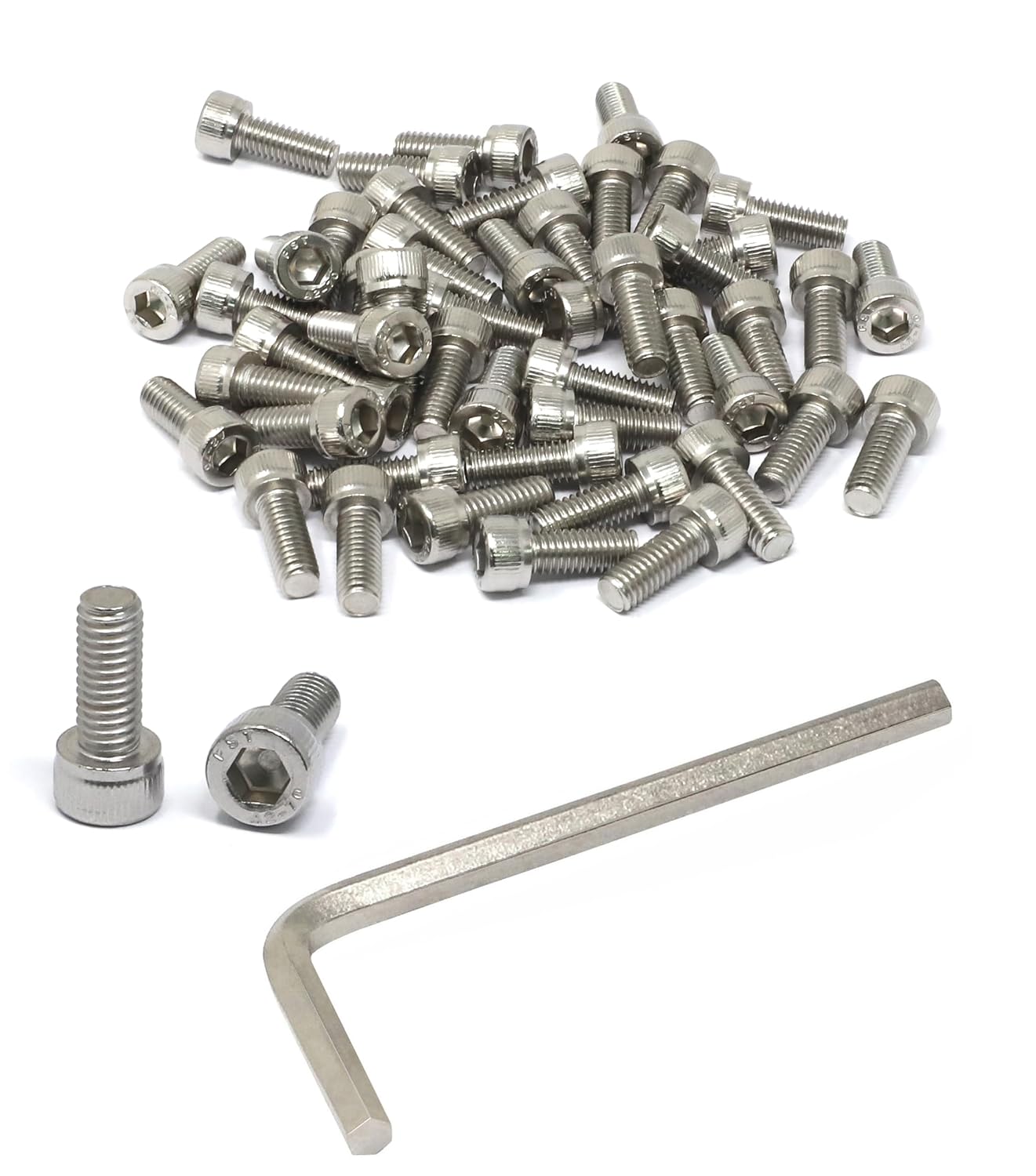 iexcell 20 Pcs M8 x 30/35/40/45/50 mm Stainless Steel 304 Hex Socket Head Cap Screws Bolts Assortment, Fully Threaded