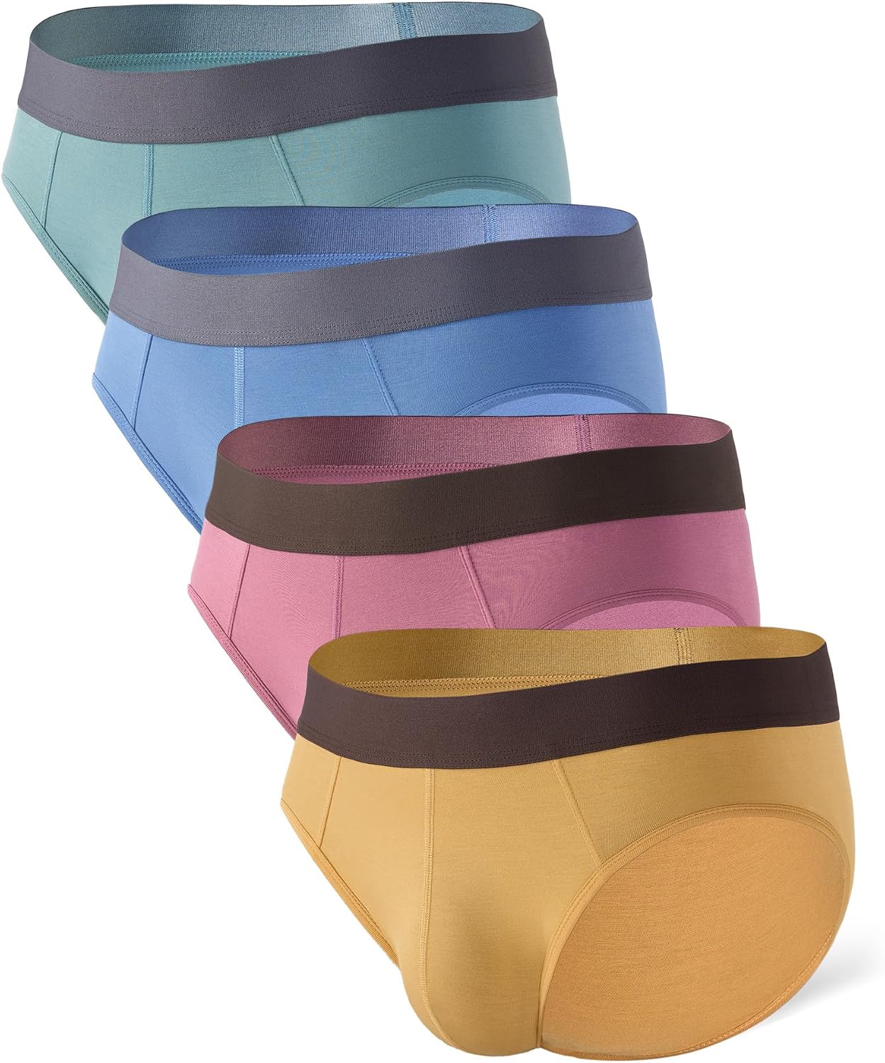 DAVID ARCHY Men's Bamboo Rayon Briefs Underwear Breathable Support Pouch