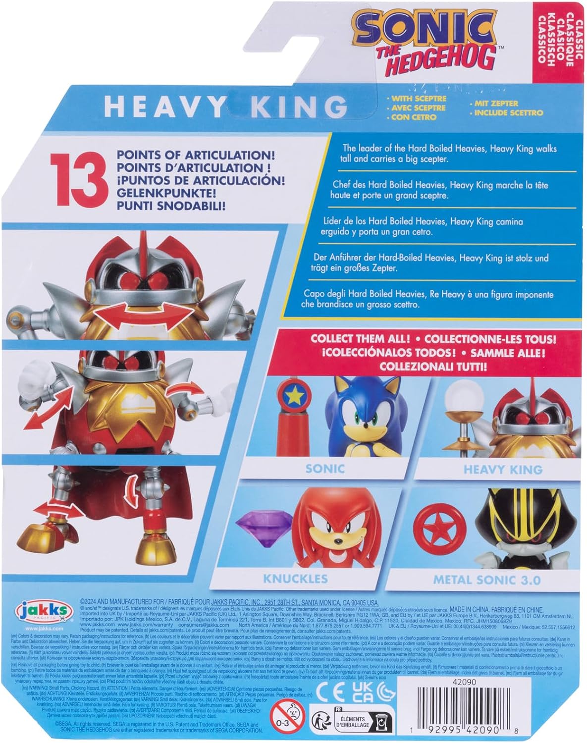 Sonic the Hedgehog 4-inch Heavy King Eggrobo Action Figure with Spike Trap Accessory. Ages 3+ (Officially licensed by Sega)