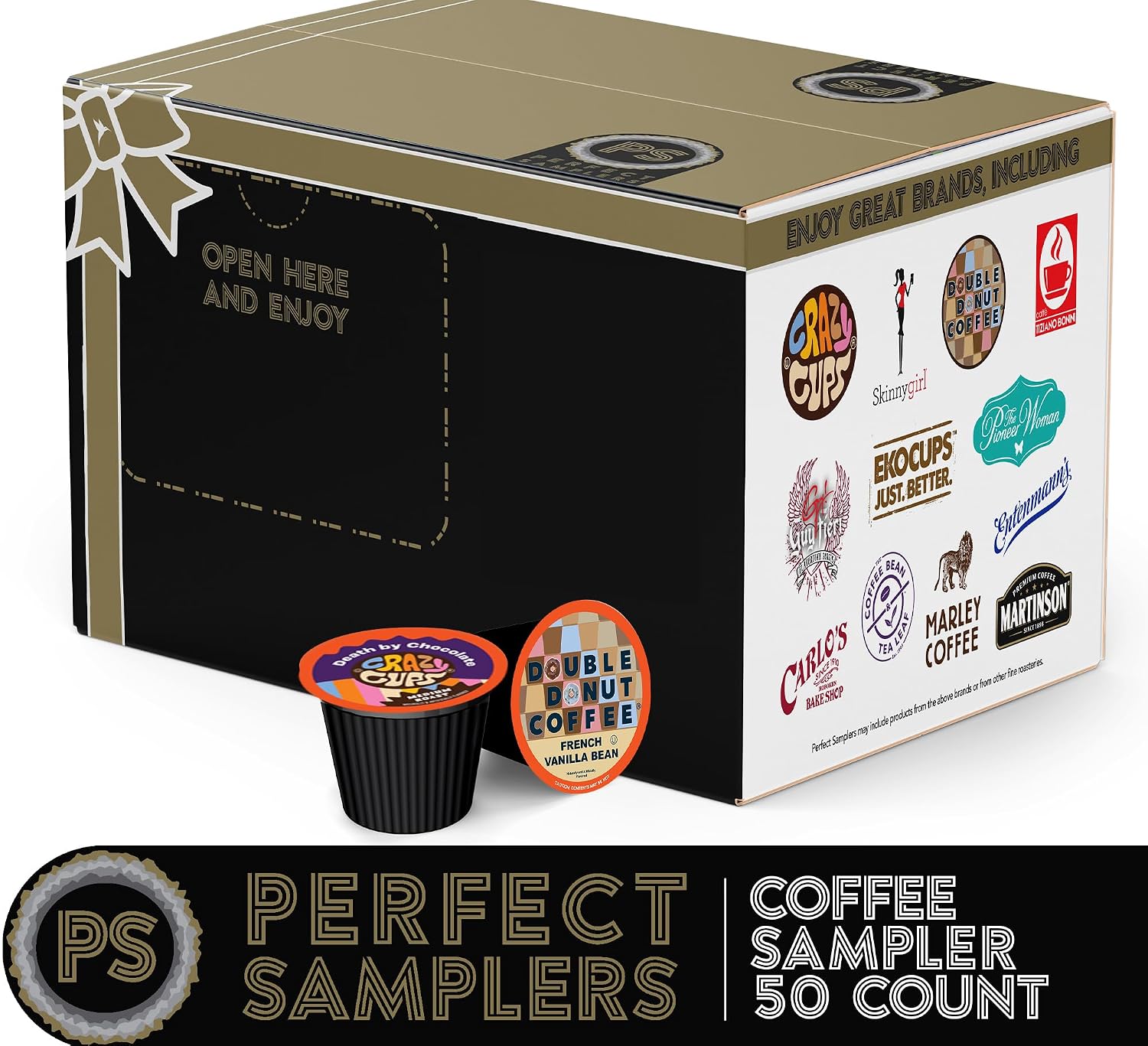 Crazy Cups Flavored Coffee for Keurig K-Cup Machines, Peppermint Chocolate Mocha, Hot or Iced Drinks, 22 Single Serve, Recyclable Pods
