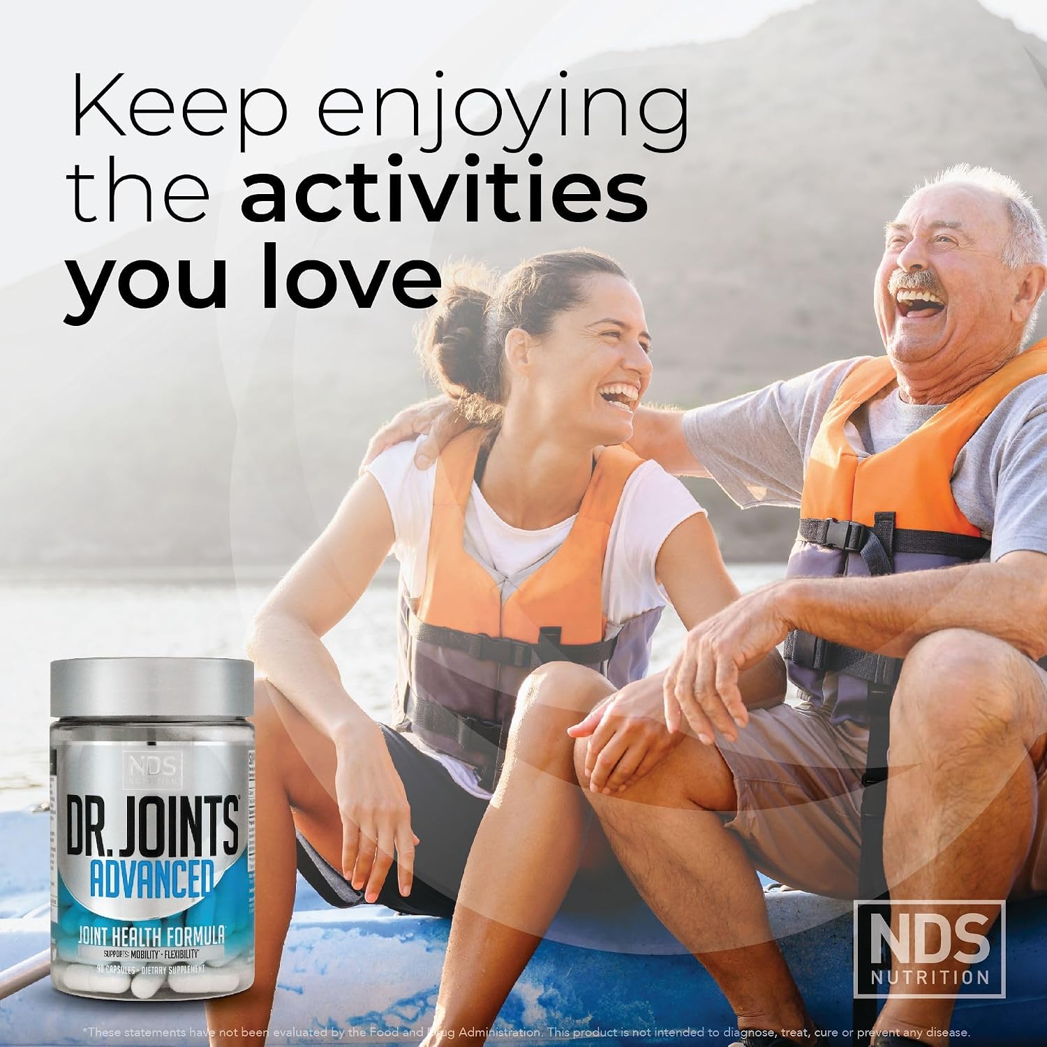 Dr. Joints NDS Nutrition Advanced Joint Health Formula - 90 Capsules | FruiteX-B, Glucosamine Sulfate, Chondroitin