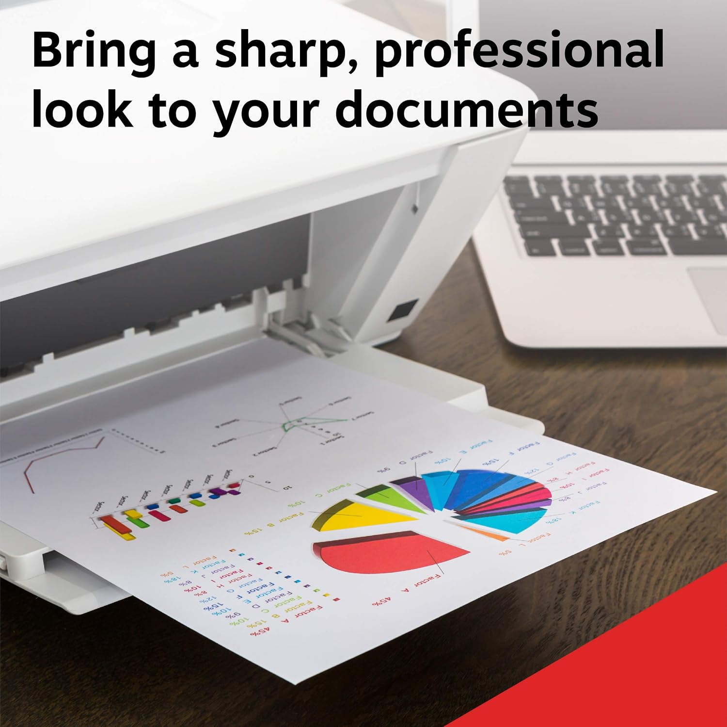 Staples Laser Paper 8.5 x 11 Inch 28 lb 98 Bright High‑Quality Prints, 500 Sheets | Heavyweight paper for crisp, professional prints in laser printers and copiers.