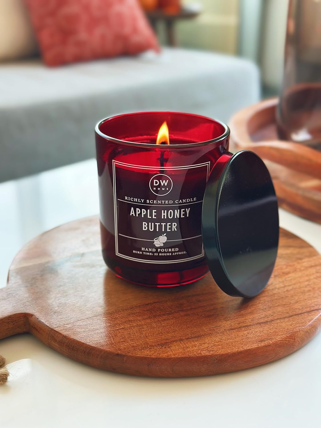 DW Home Vanilla Bean Scented Candle for Home, 15 oz, Large Double Wick Candle Jar, Up to 56H Burn Time, Luxury Scented Candle for Relaxation, Gifting, Home Decor