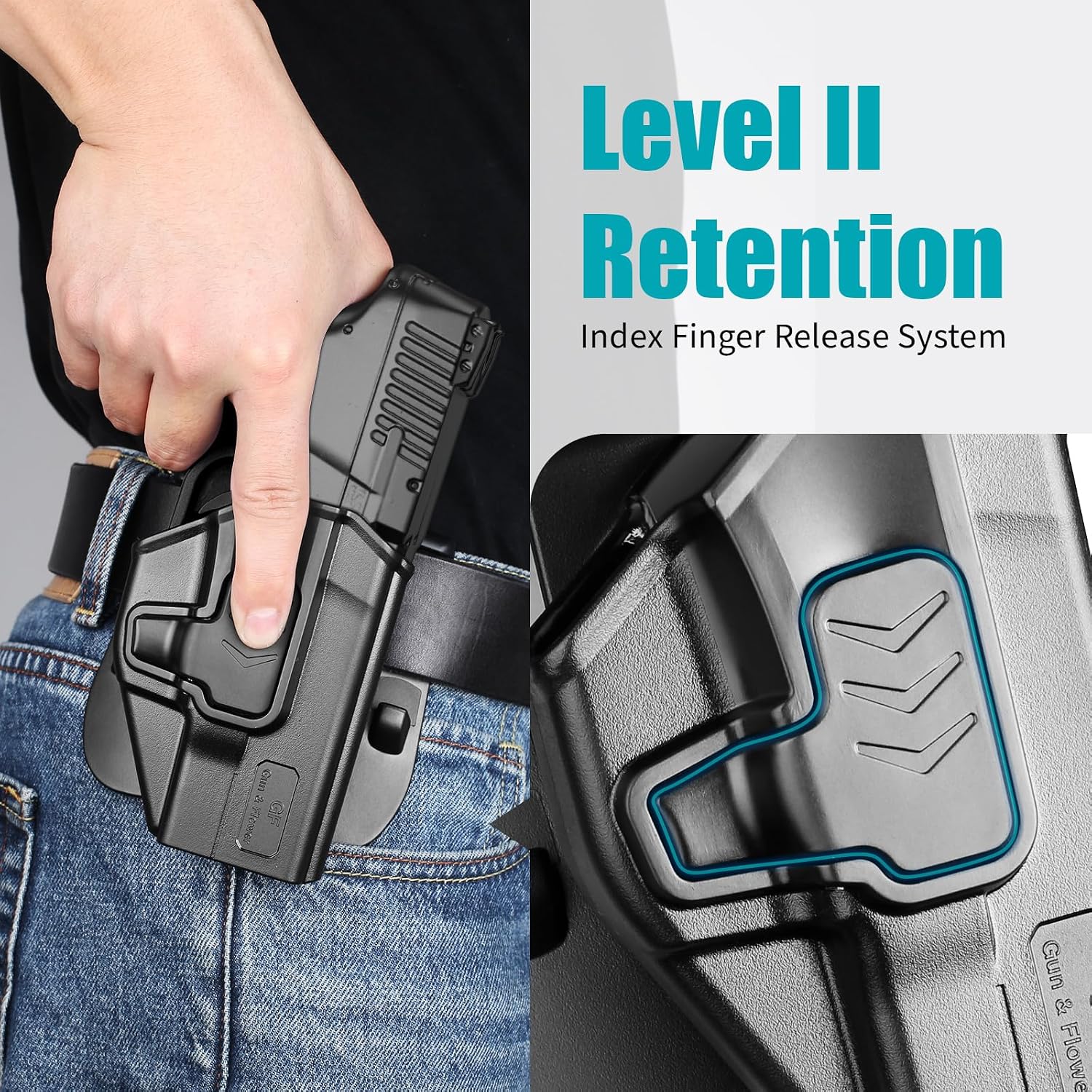 Taurus G2C Holster, Taurus G3C Holster, 9mm/.40 Cal OWB, Level II Paddle