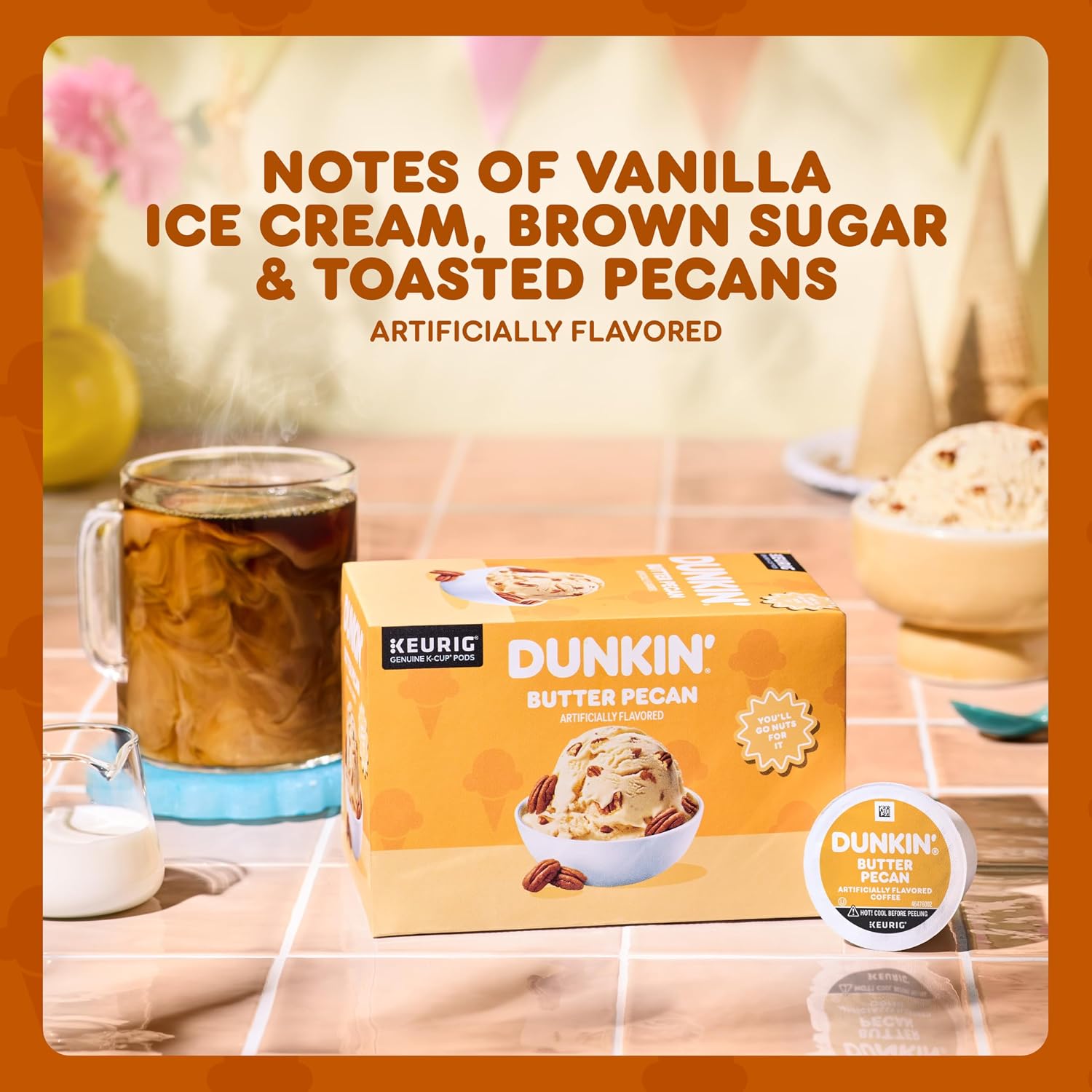 Dunkin’ Pumpkin Spice Artificially Flavored Coffee, 60 Keurig K-Cup Pods | 6 boxes of 10 single serve coffee pods each, Limited edition fall flavor, Made with arabica coffee, SNAP EBT eligible